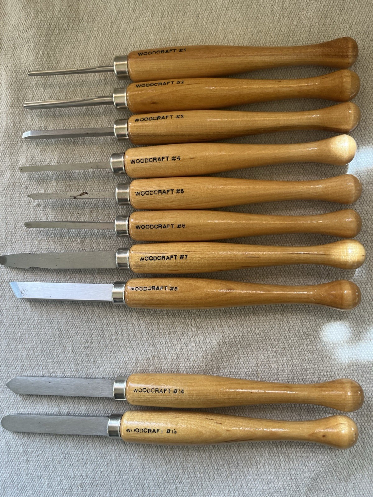 Pfeil for Woodcraft 10 Pc. Woodcrafting Tools #1-8 and #14, 15 Swiss Made