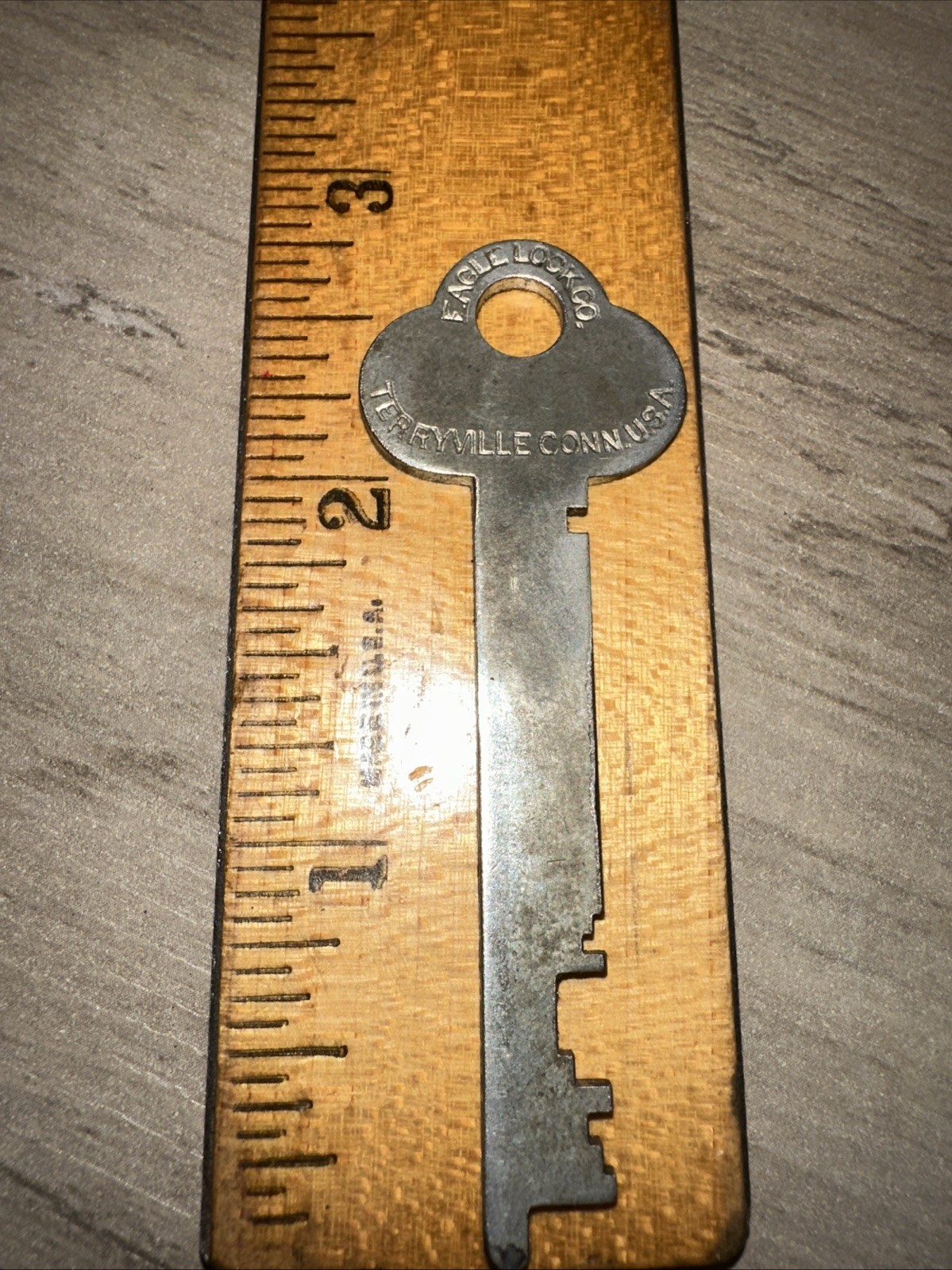 Antique Eagle Lock Co. Flat Skeleton Key #A16YH60