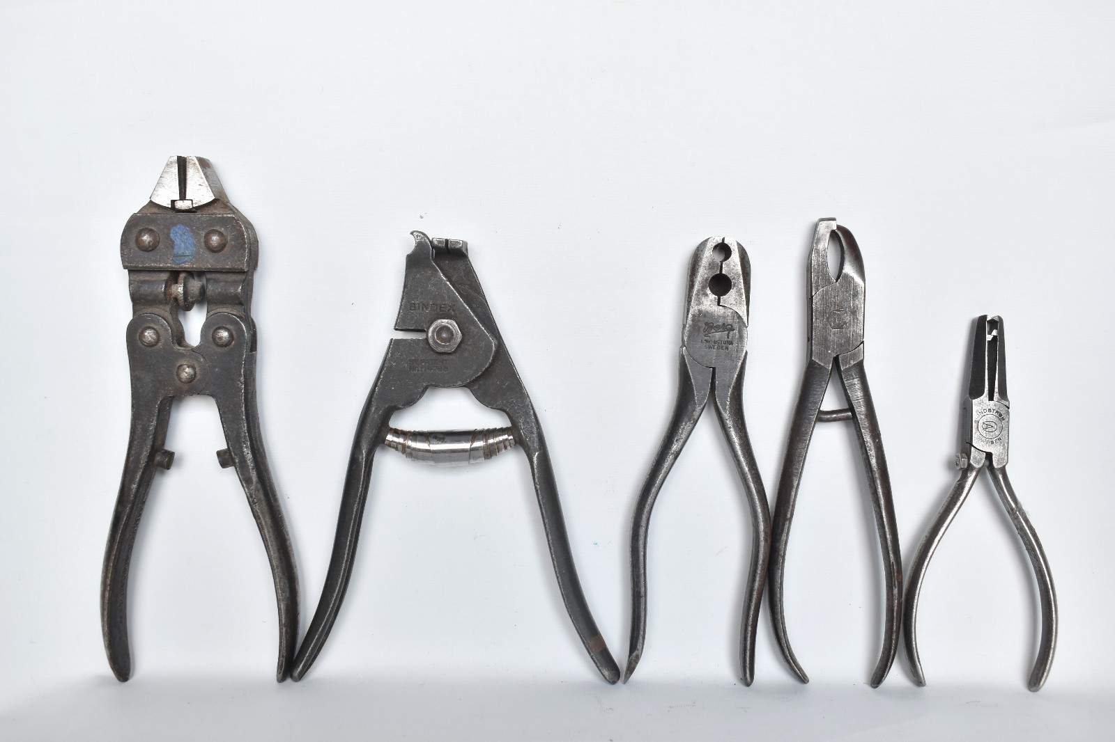 5 Vintage Lindstrom E. A. Berg Eskilstuna Sweden Specialized Pliers Set
