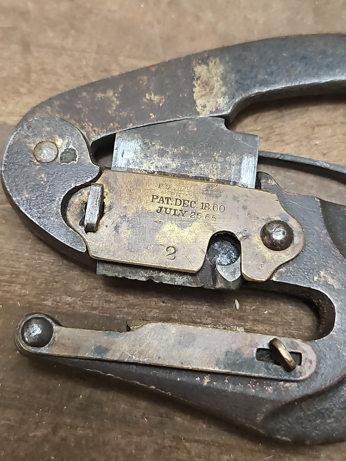 A140- Antique 1860s Tailor/Sewing Tool F. C. Leypoldt Button Hole Cutter Chisel