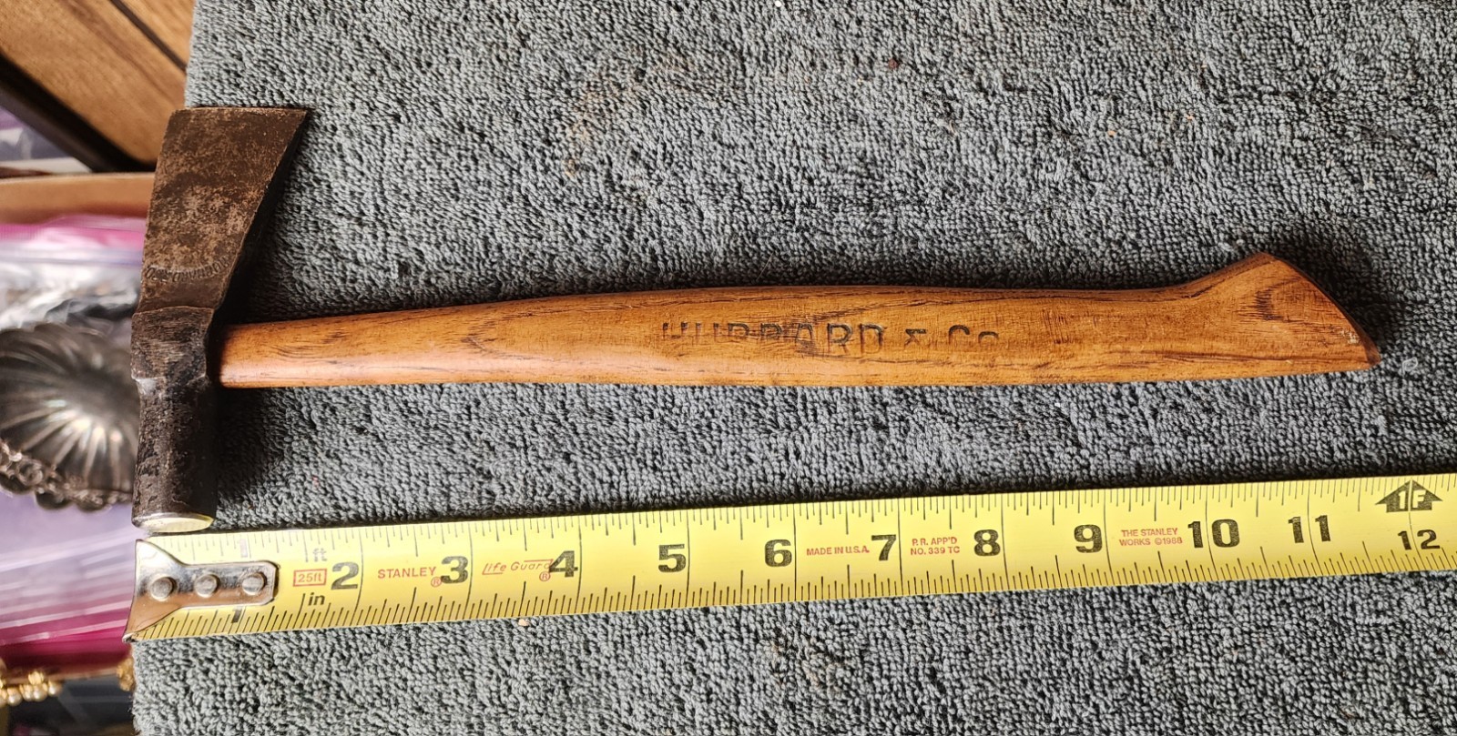 12″ Hubbard & Co Minature Axe Cabinet Maker Hatchet VTG Woodworking Tool