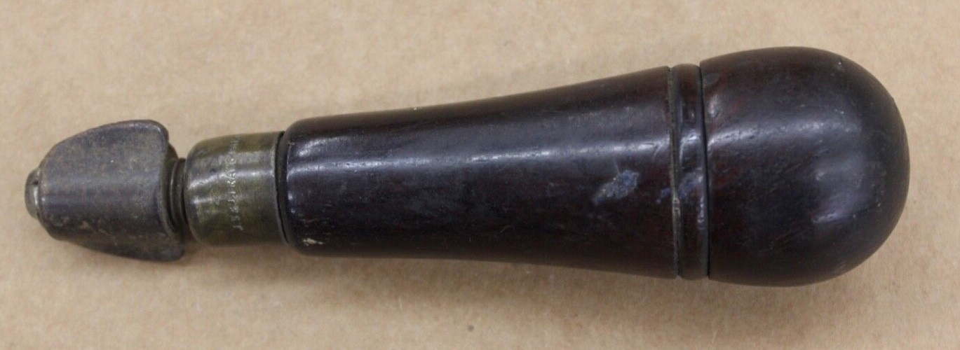 J.S.&J.FRAY’S PAT., BRIDGEPORT CT. U.S.A. hollow wooden tool holder-vintage