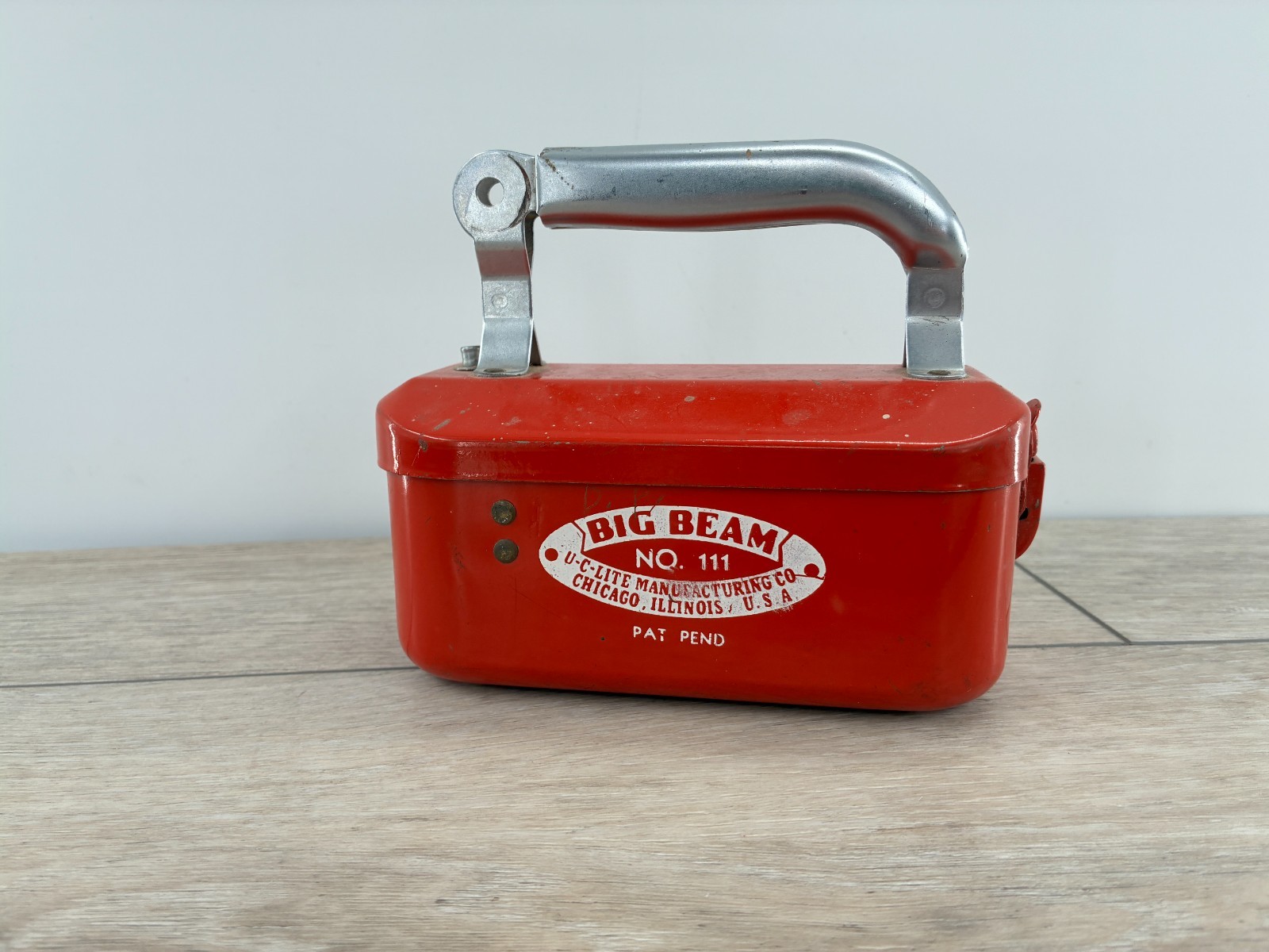 Vintage Big Beam No 111 U C Lite Flashlight Red Box Only No Lens Memorabilia