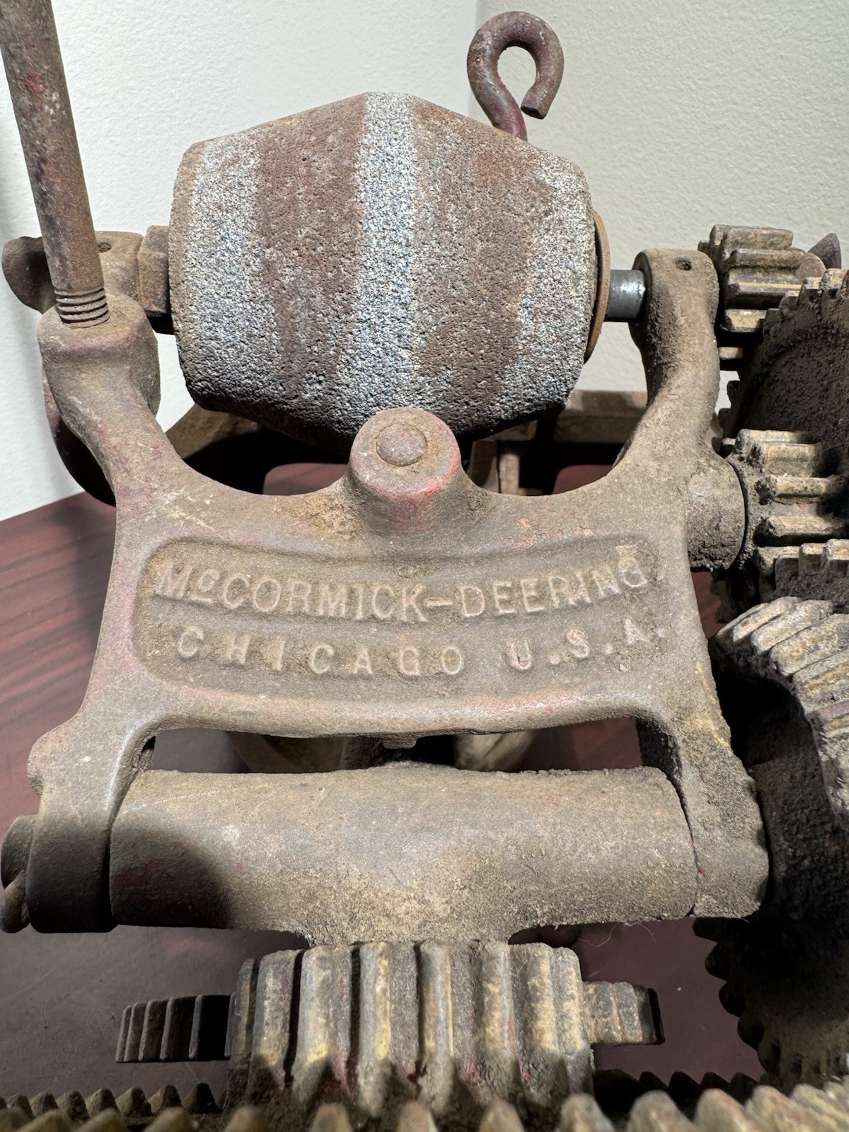 Antique Primitive, Mccormick Deering, Sickle Bar Mower,Sharpening Grinder, IH !!