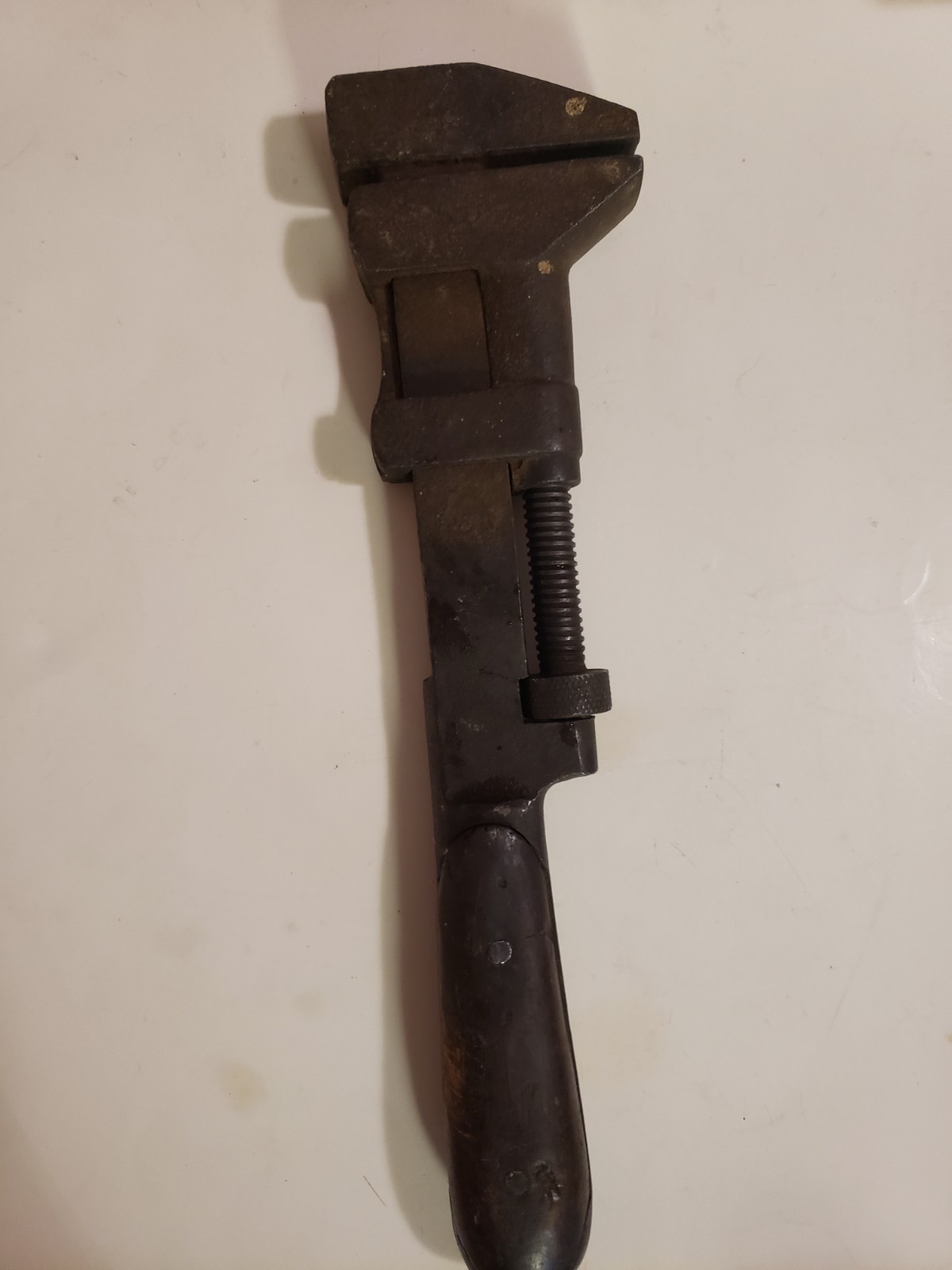 Antique 100 year old 12-1/2″ H D Smith Perfect Handle adjustable Monkey wrench