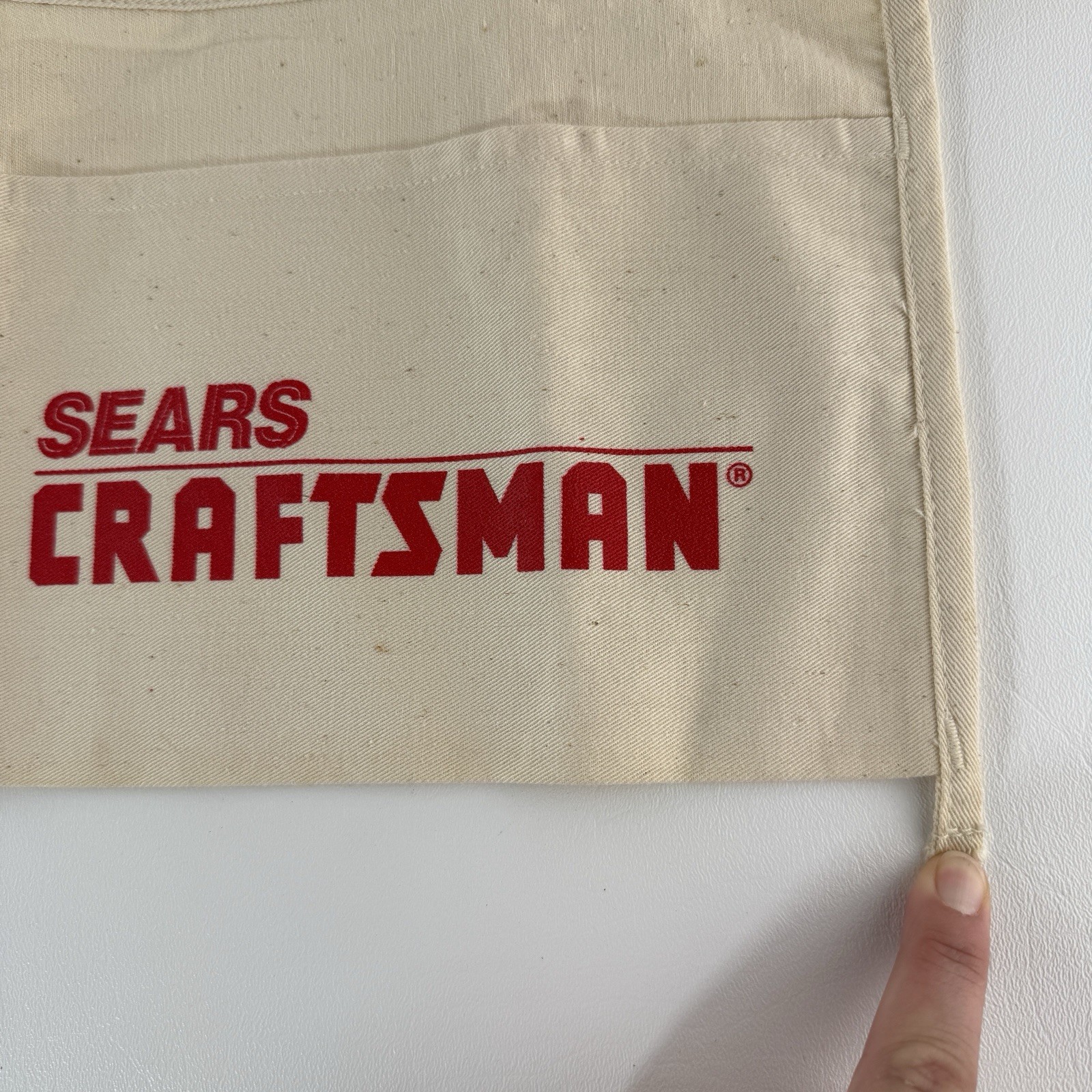 Sears Craftsman Carpenter’s Apron Washington DC Nails Pockets Advertising