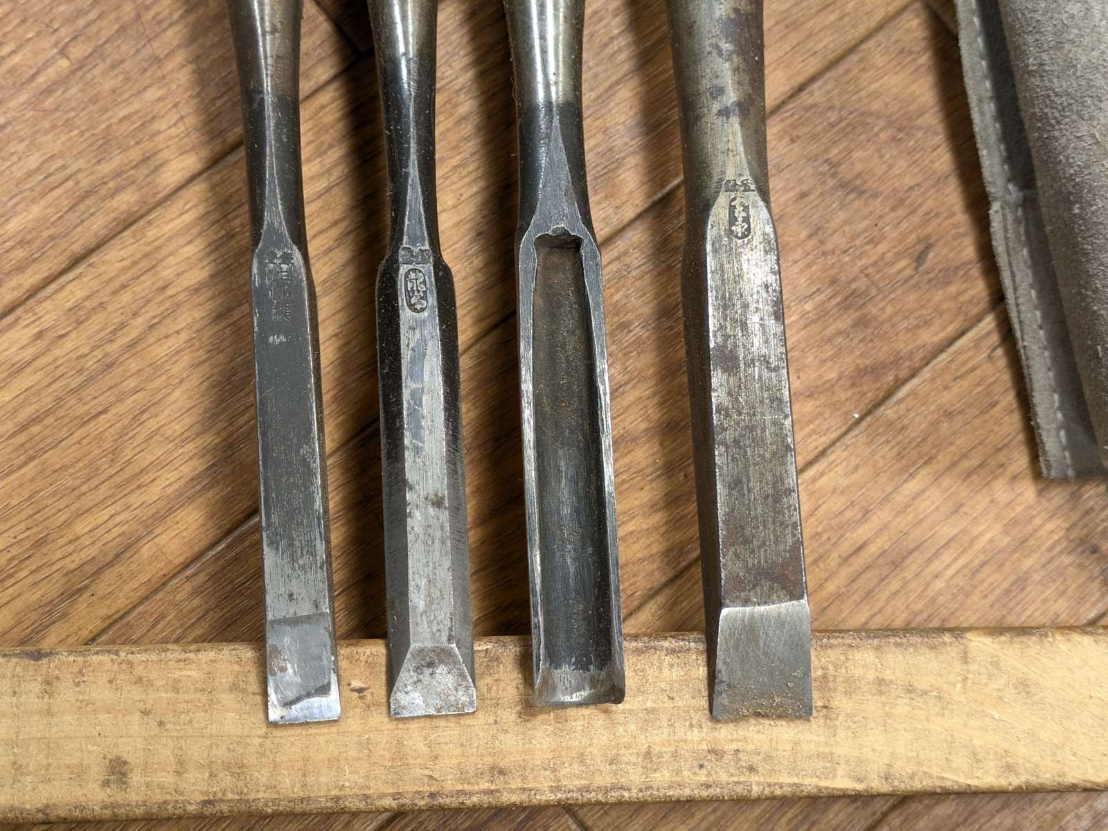 Japanese vintage chisel tataki Nomi Japan Signed Old Vintage 12.15.16.18mm KH422