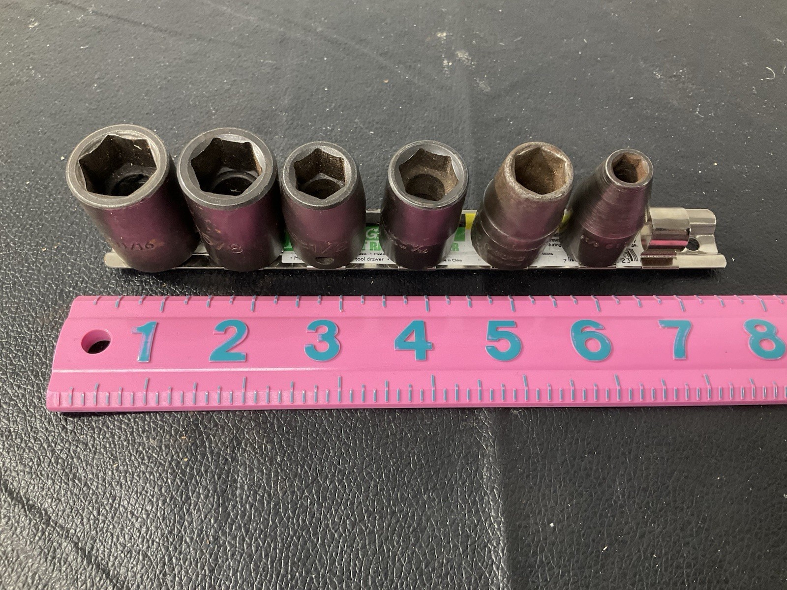 VINTAGE PROTO 1/2″ DR 11/16″ 5/8” 9/16” (2) 1/2” & APEX 5/16” 6pt. SOCKETS USA