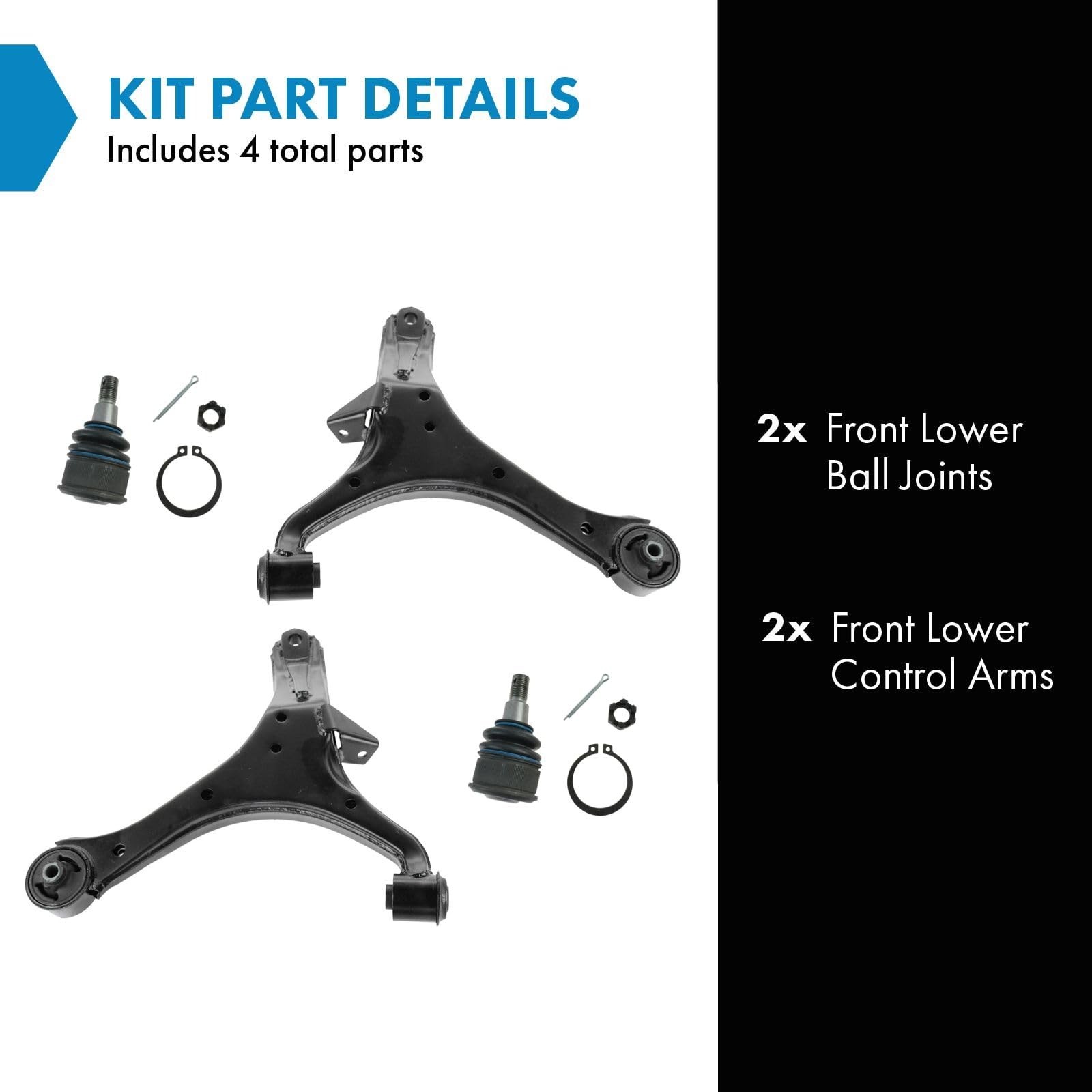 4 Piece Suspension Control Arm Kit with Ball Joints for Honda Element 2003-2011