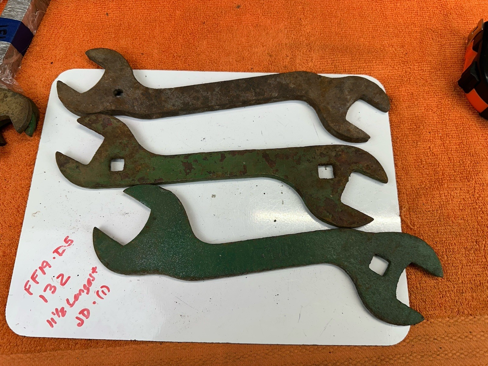 LOT #133 Vintage 3 Old WRENCH WRENCHES Farm Tractor Ag JOHN DEERE JD Equipment