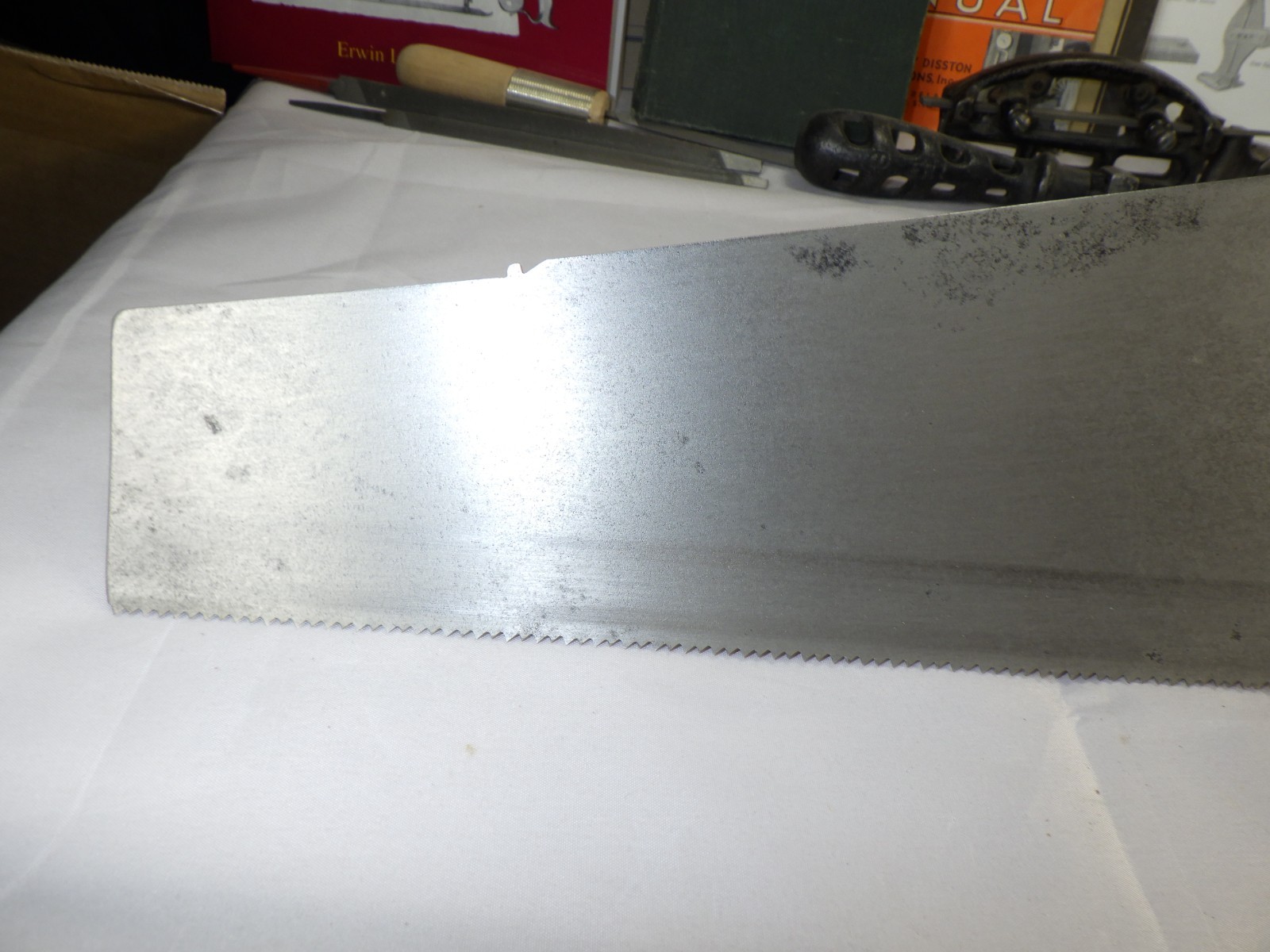 Disston #7 Panel Saw, 10 ppi Cross Cut, 22″, 1896-17, Jointed Sharpened INV 252