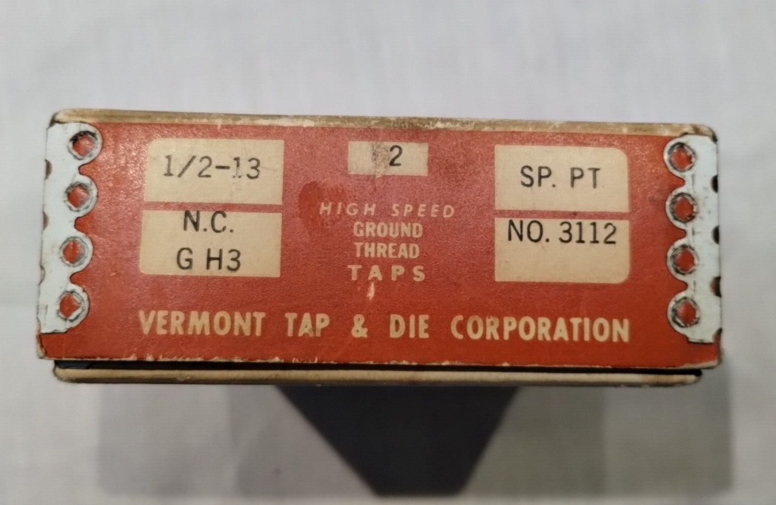 Vintage VERMONT TAPS 1/2-13 NO. 3112 BOX OF 12 Plus 3 other smaller ones inside