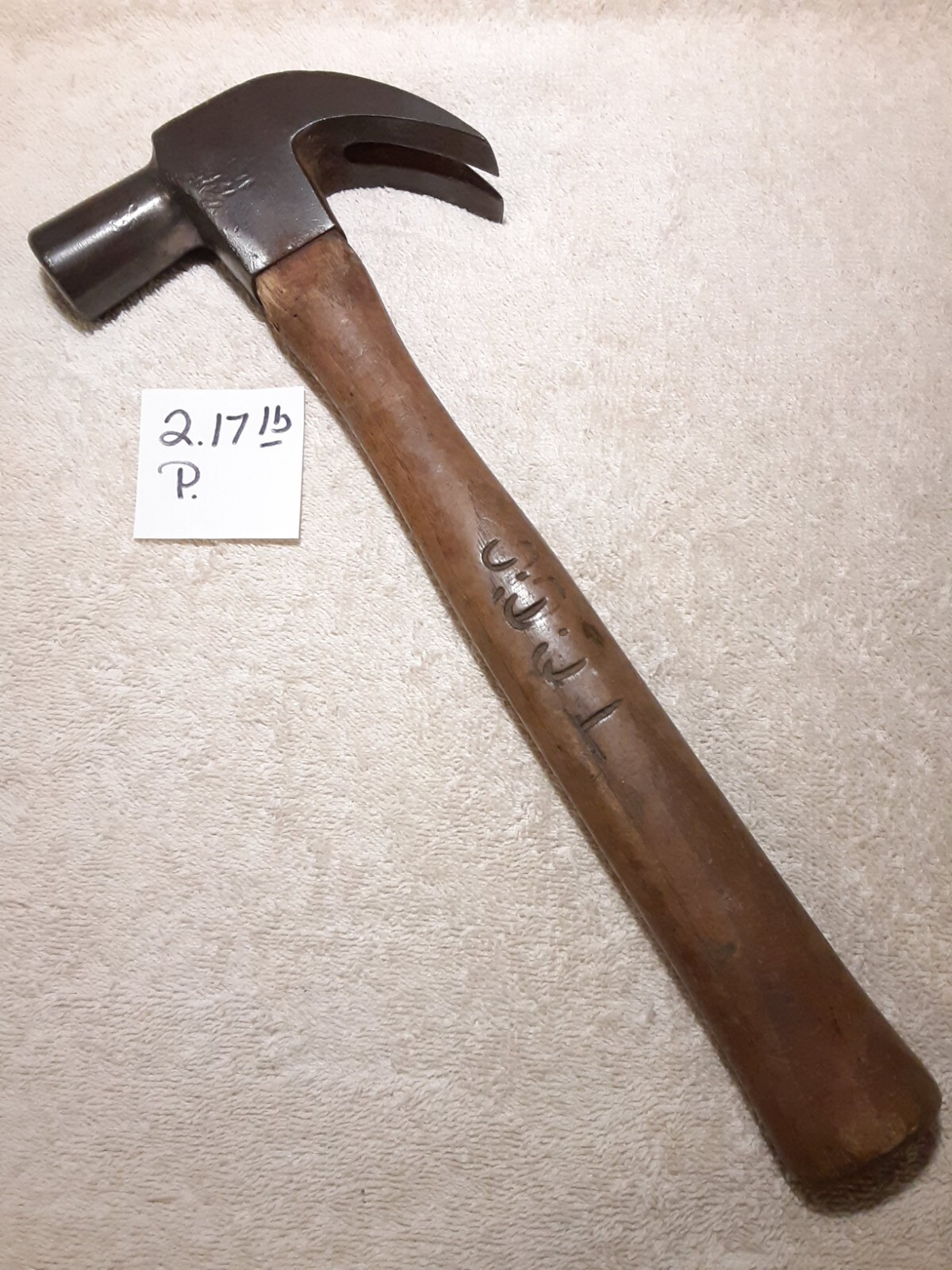 Old Time Plumb USA Heavy Claw Hammer 2.17 Lbs. Handle Marked TC CO