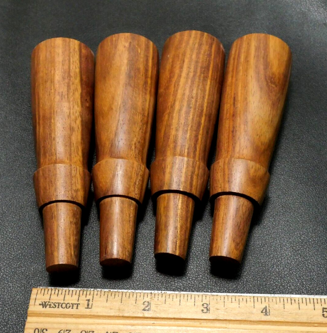 LOT OF 4 NEW ROSEWOOD SOCKET CHISEL HANDLES FOR TOOL RESTORATION