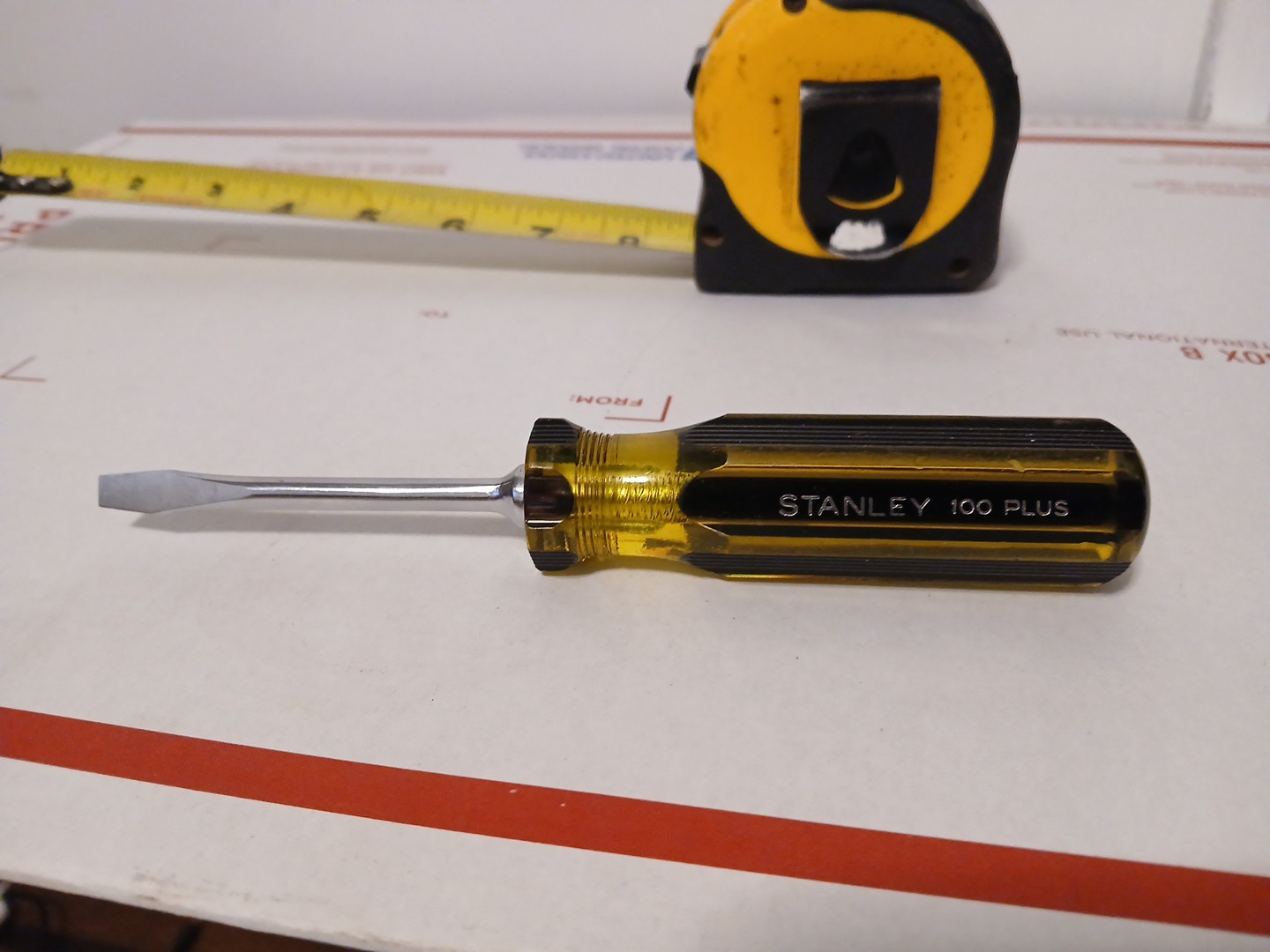 Vintage NOS Stanley 100 plus 3/16” tip x 3” screwdriver 1006-3in (66-163) USA D