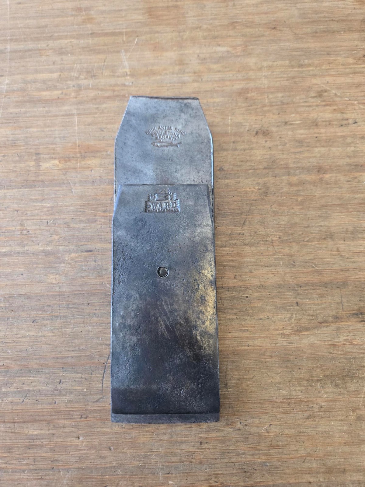 Antique Erik Anton Berg Tappered Iron and Chipbreaker 2 1/2 inch Hard to find