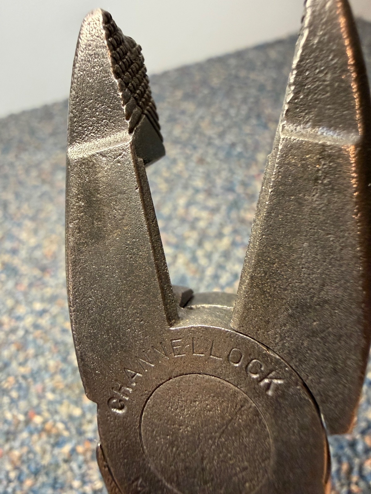 Vtg Channellock 347 lineman’s pliers, 1940s, patterned handles, vg condition