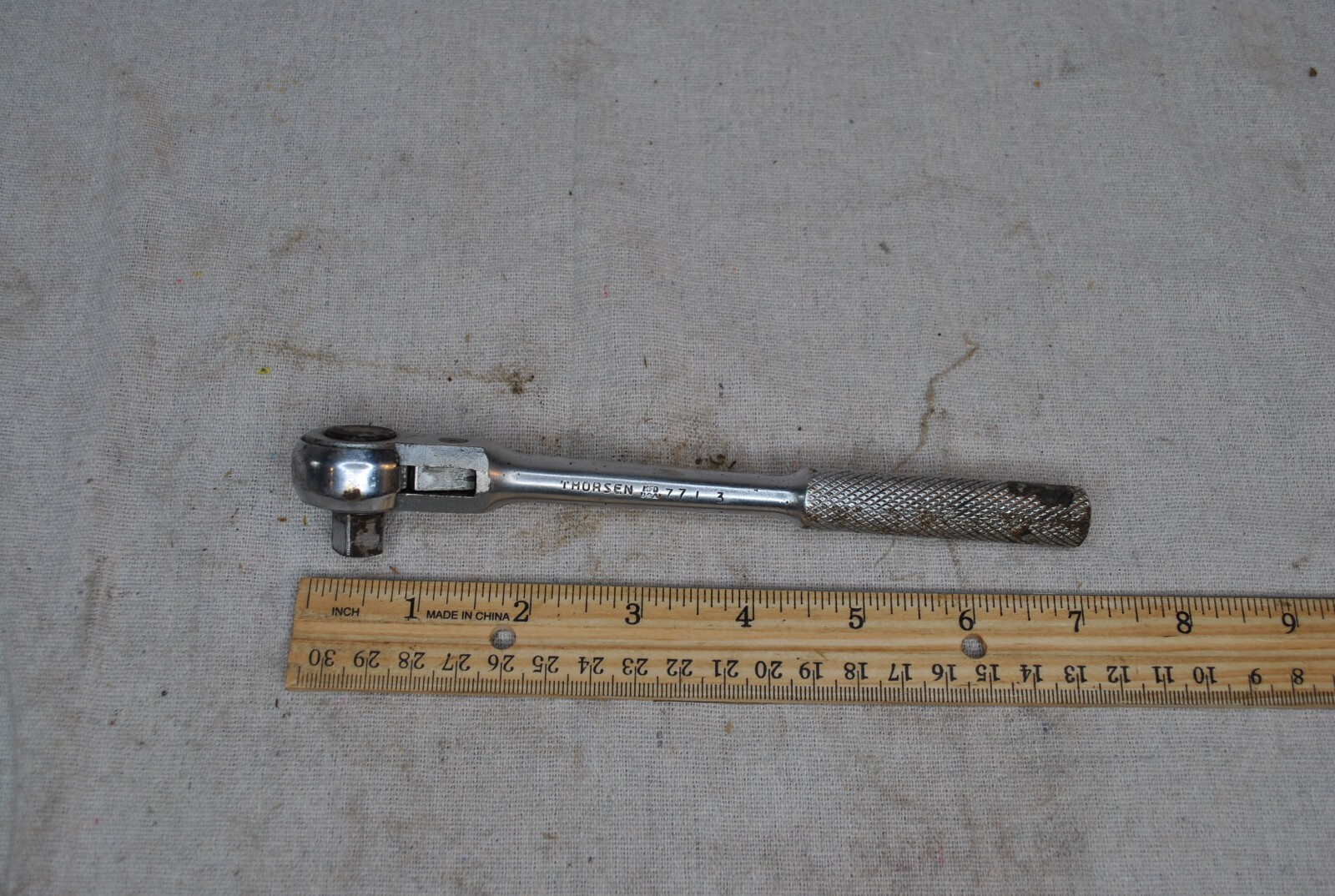 Vintage Thorsen Tools 3/8” Drive Reversible Ratchet Wrench – 77J