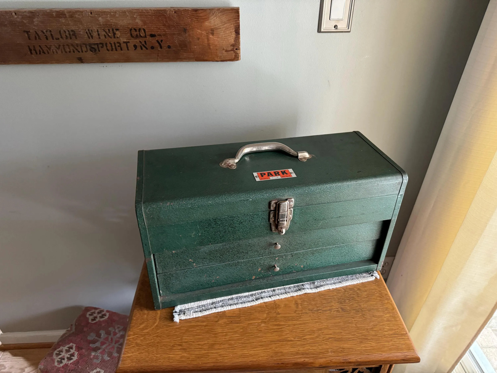 Vtg Heavy Penncraft Toolbox | Heavy Duty Black and Red Penncraft Toolbox