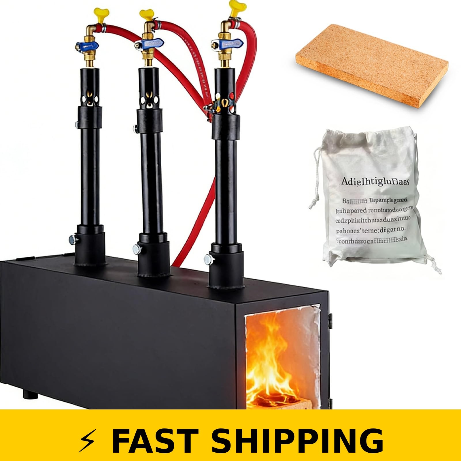 DZQ Triple Burner Propane Forge for Blacksmithing