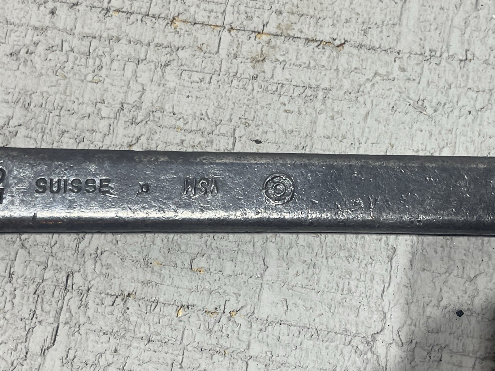 Vtg Eagle Brand SUISSE WSS Switzerland 20mm 17mm Double Open End Wrench