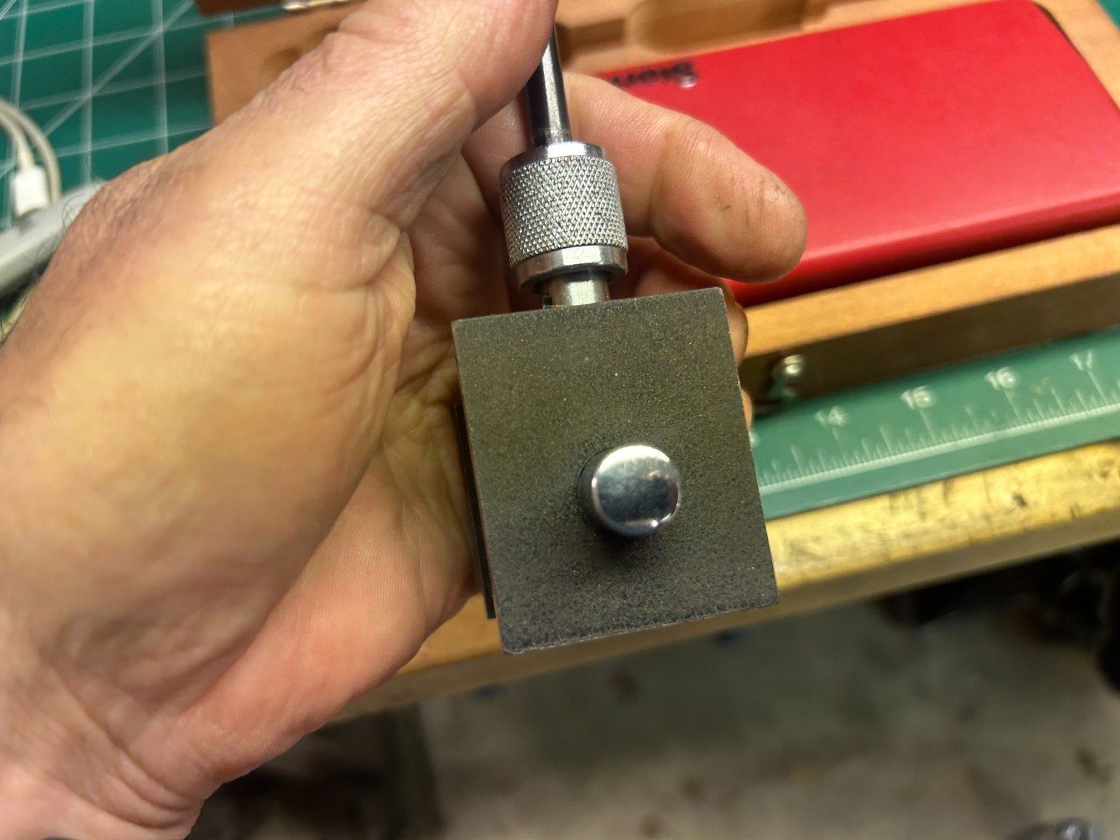 lMACHINIST OfCe LATHE MILL Starrett Magnetic Base & Last Word Dial Indicator Set