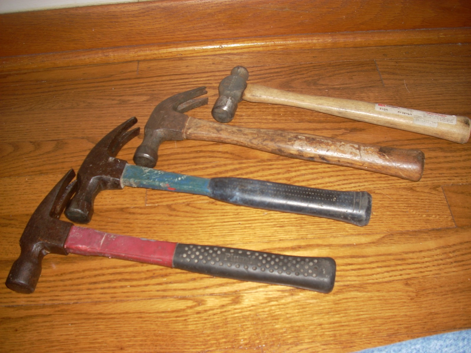 Vintage Lot of 4 Hammers Ball Peen – Framing – Craftsman – PLUMB – STANLEY.
