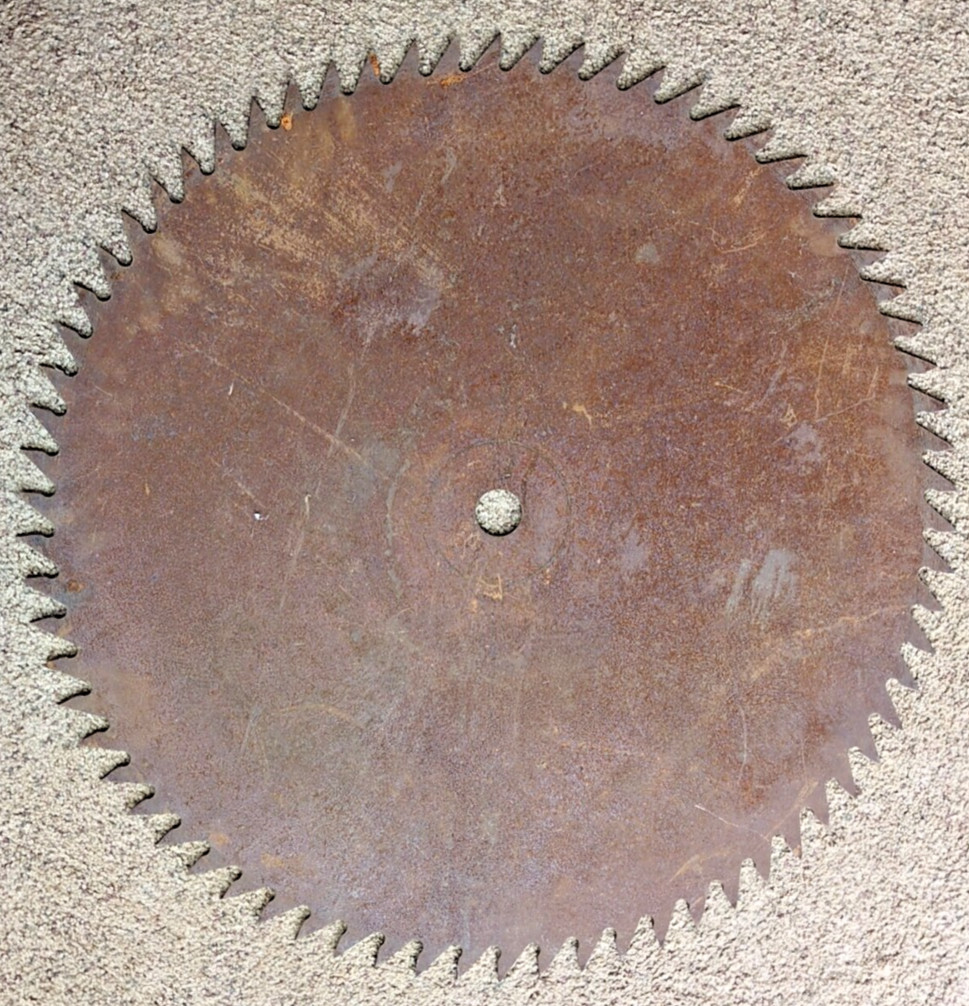 Vintage 28″ Sawmill Buzz Saw Blade 1 3/8″ Center 70 Tooth