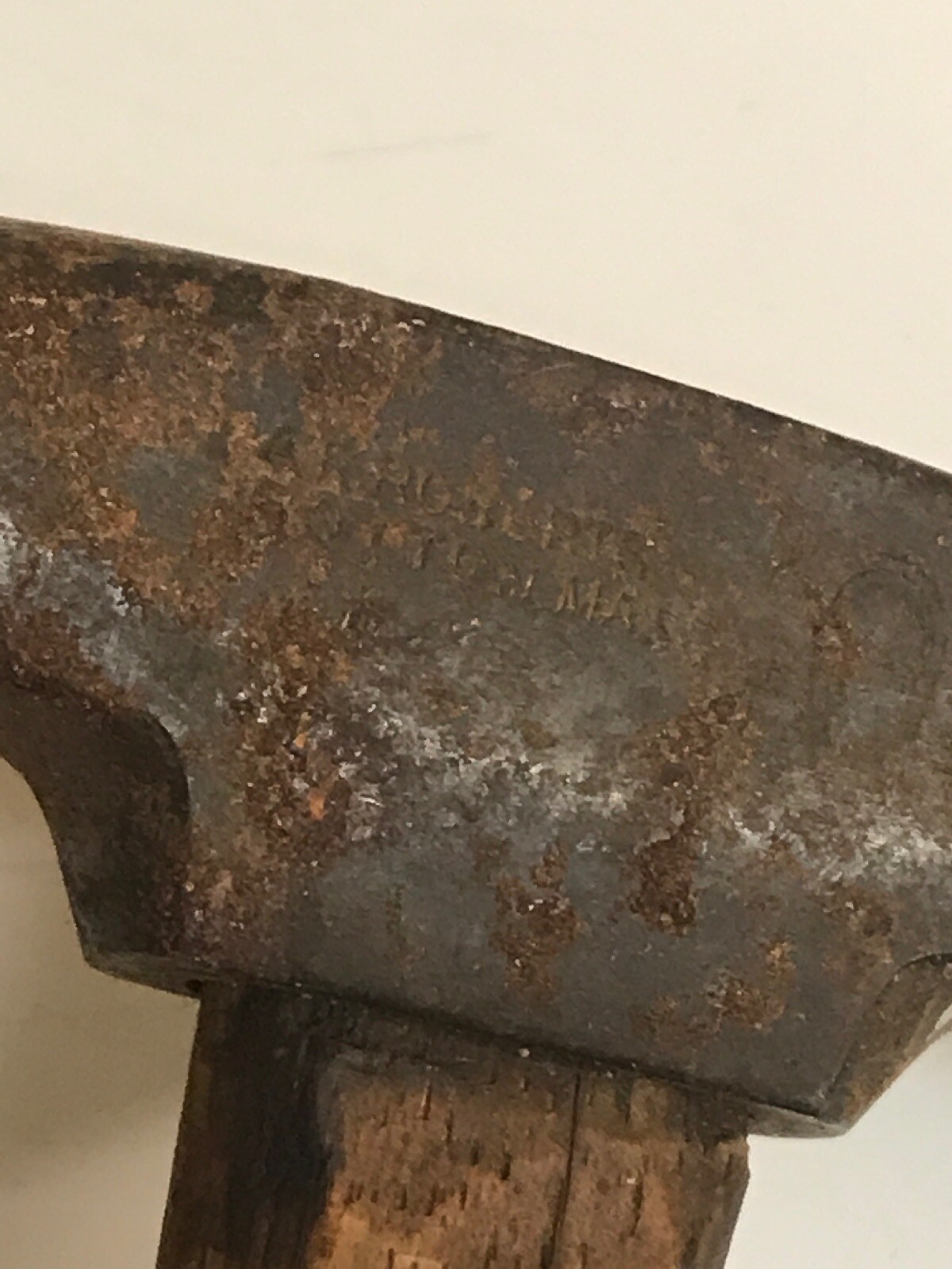 Vintage A R ROBERTS Boston Mass. Tack hammer with Horseshoe mark Antique