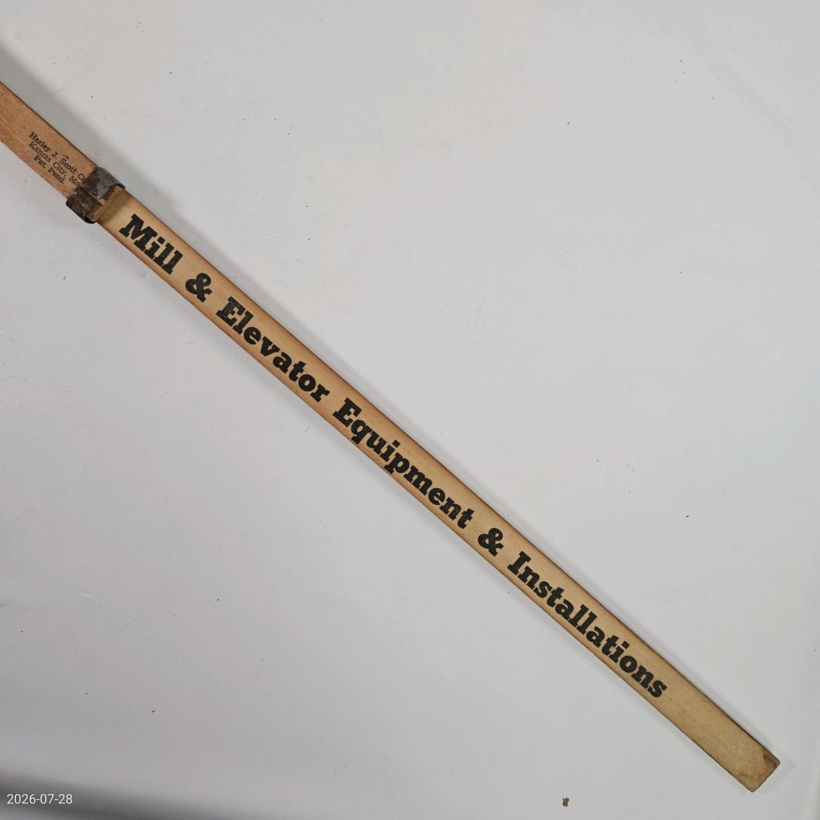 Vtg Advertising Sliding Yardstick Combs & Co Mill Elevator KC MO History 1940s