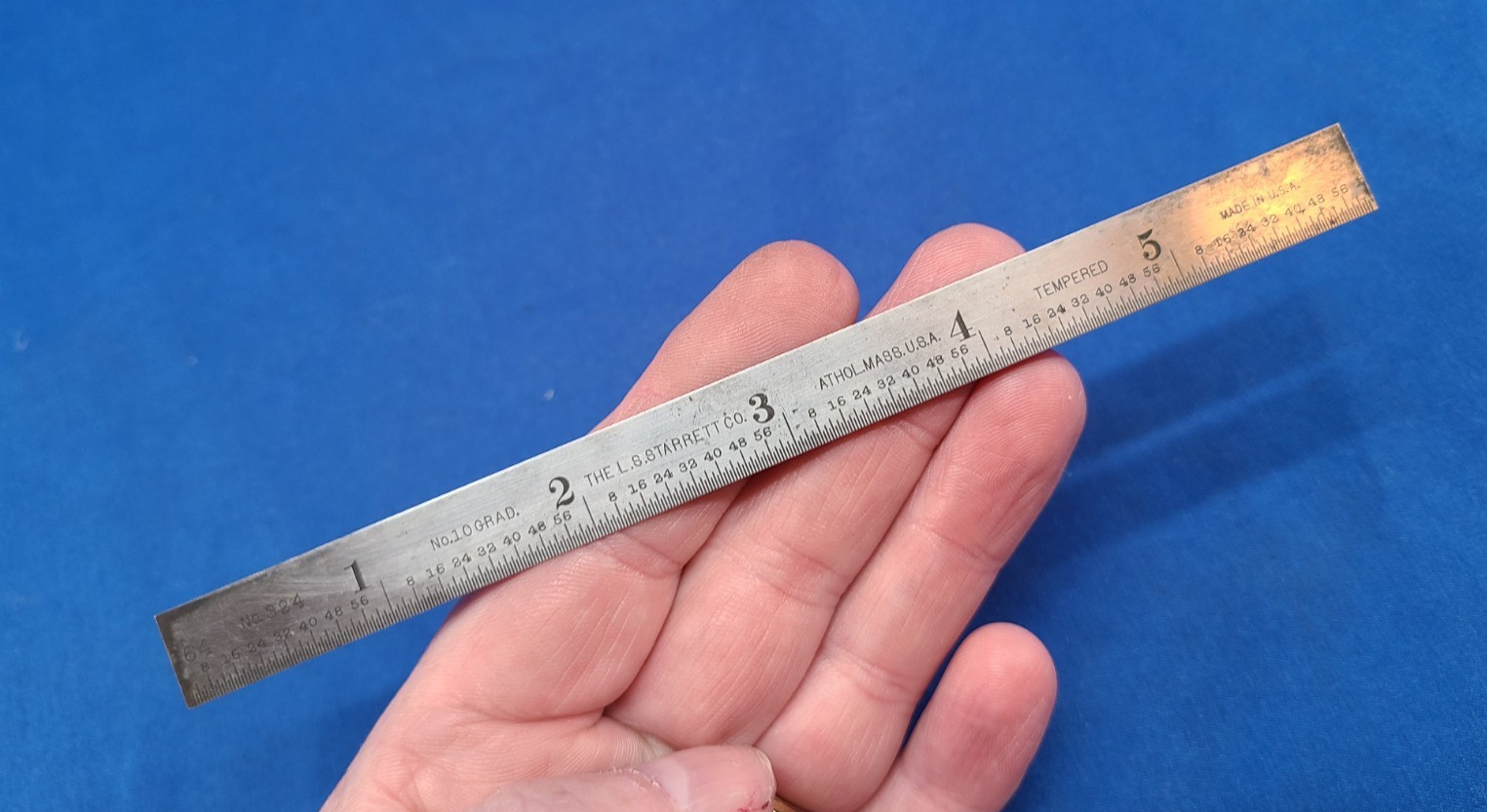 LS Starrett No. 324 6″ – No. 10 Grad Tempered Rule USA