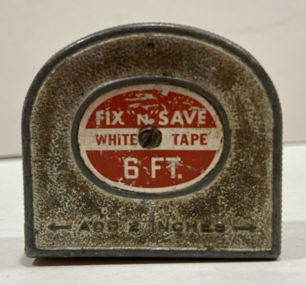 Vintage Fix N Save 6′ White Tape Measure (#2)