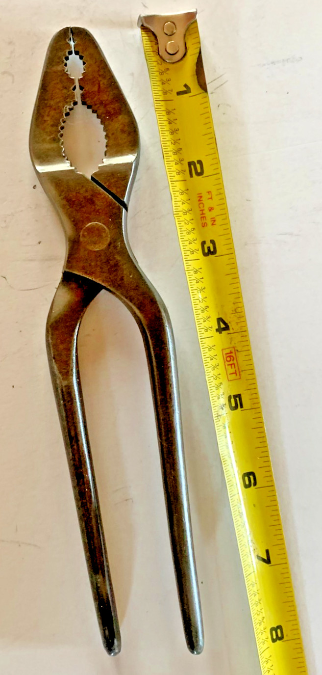 Antique (pre-1900s) 8” Gas Burner Pliers [e-02]