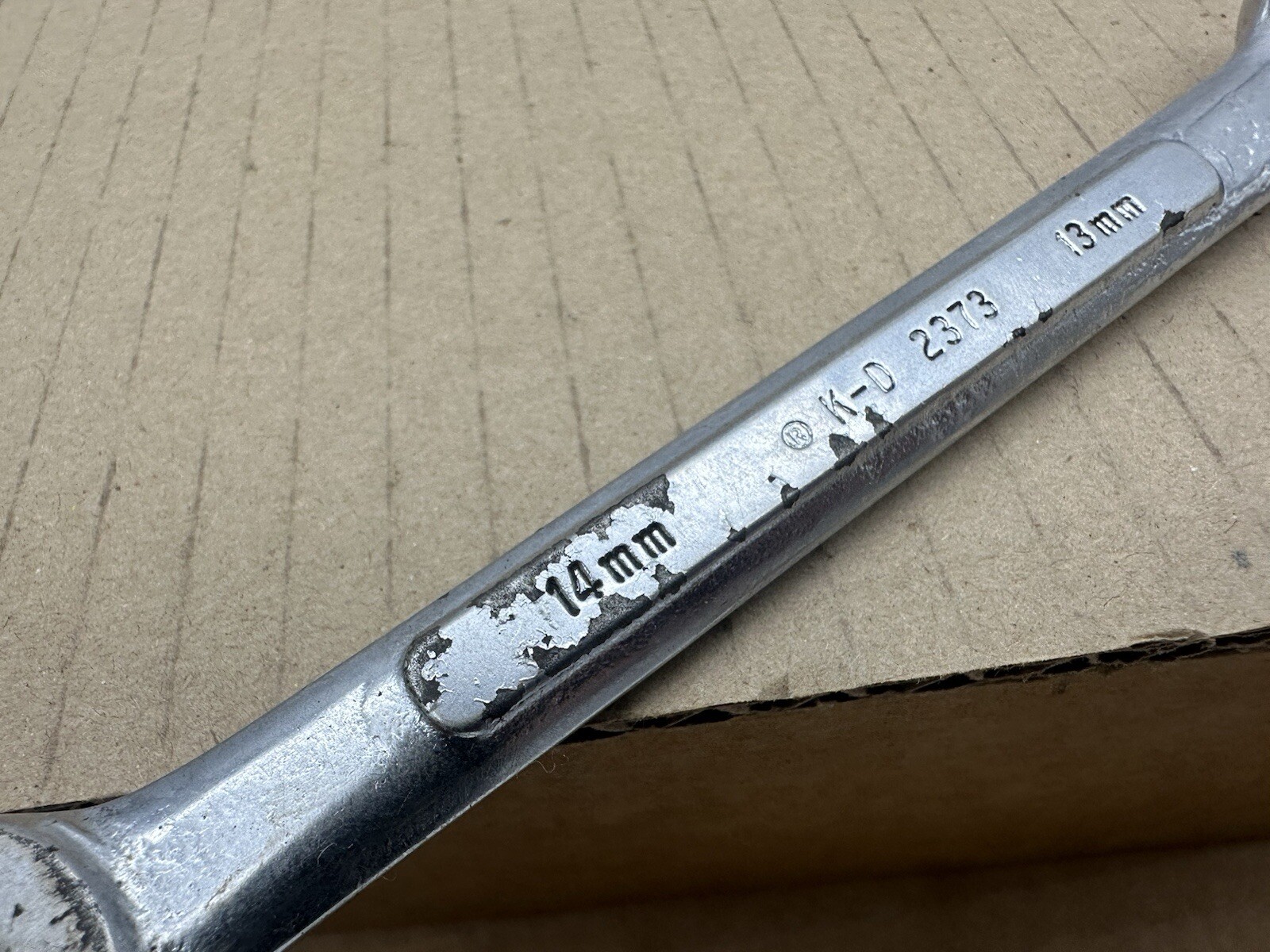Vintage K-D Made In USA 2373 Flare Nut Wrench 13/14mm Hand Tool Open End