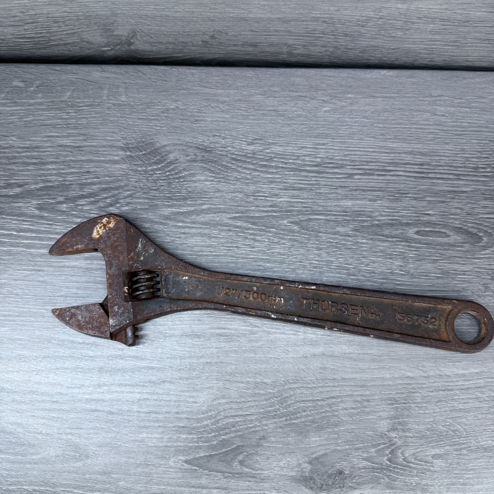 Thorsen Crescent Wrench #56732 Adjustable Euro Style Wide Grip 12″ Vtg Tool