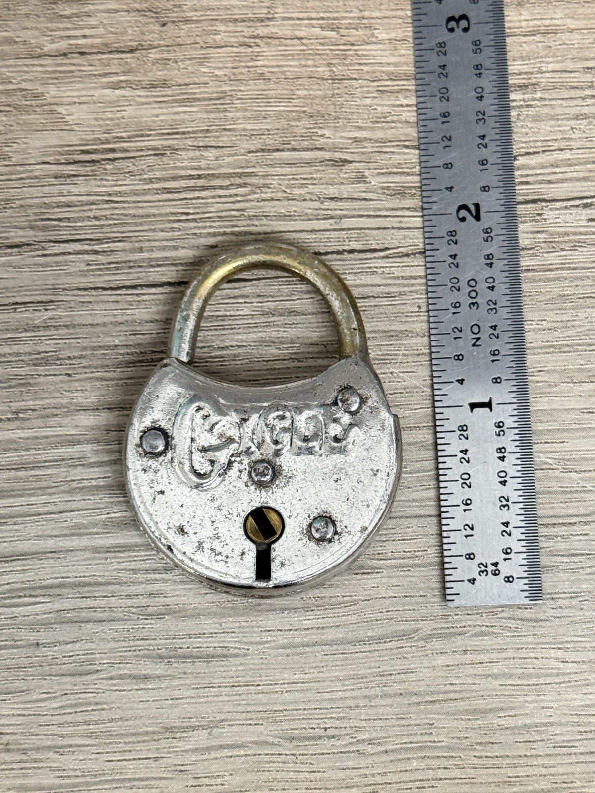 Vintage Old Small Cycle Padlock Lock No Key