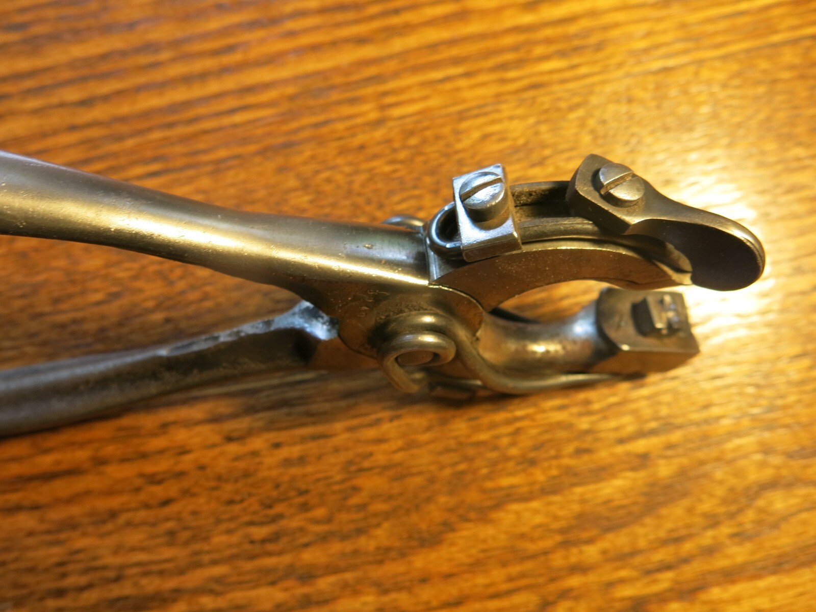 antique Button Setting pliers Patented Ham’s 1882 tool for Attaching Buttons