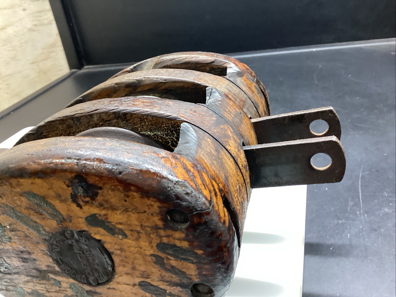 Vintage Upson- Walton Co. Cleveland Ohio Three Pulley Block And Tackle