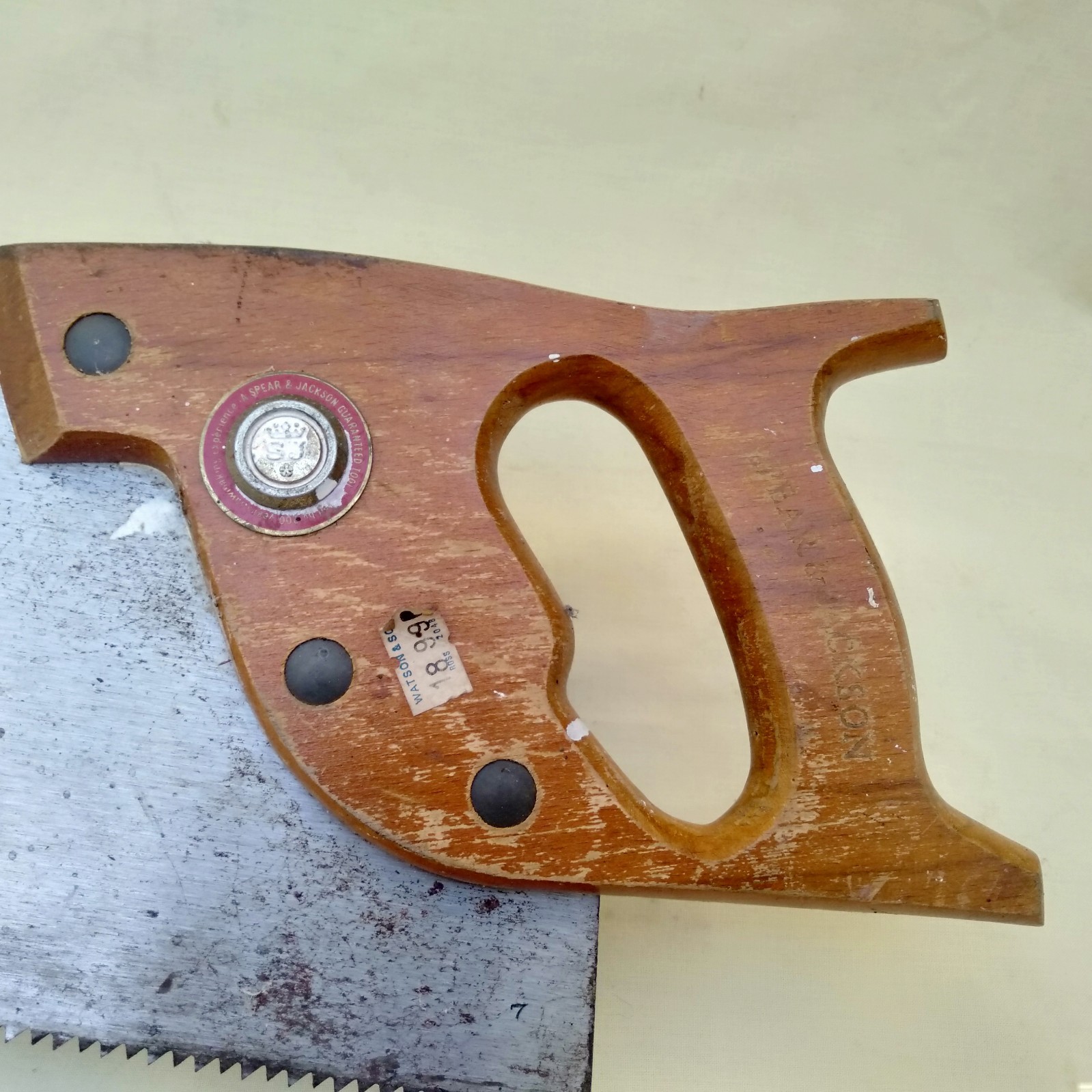 SPEAR & JACKSON 24″RIP ~ PANEL SAW 7 TPI CELEBRATING 200 YEARS OLD TOOLS ENG 🔵