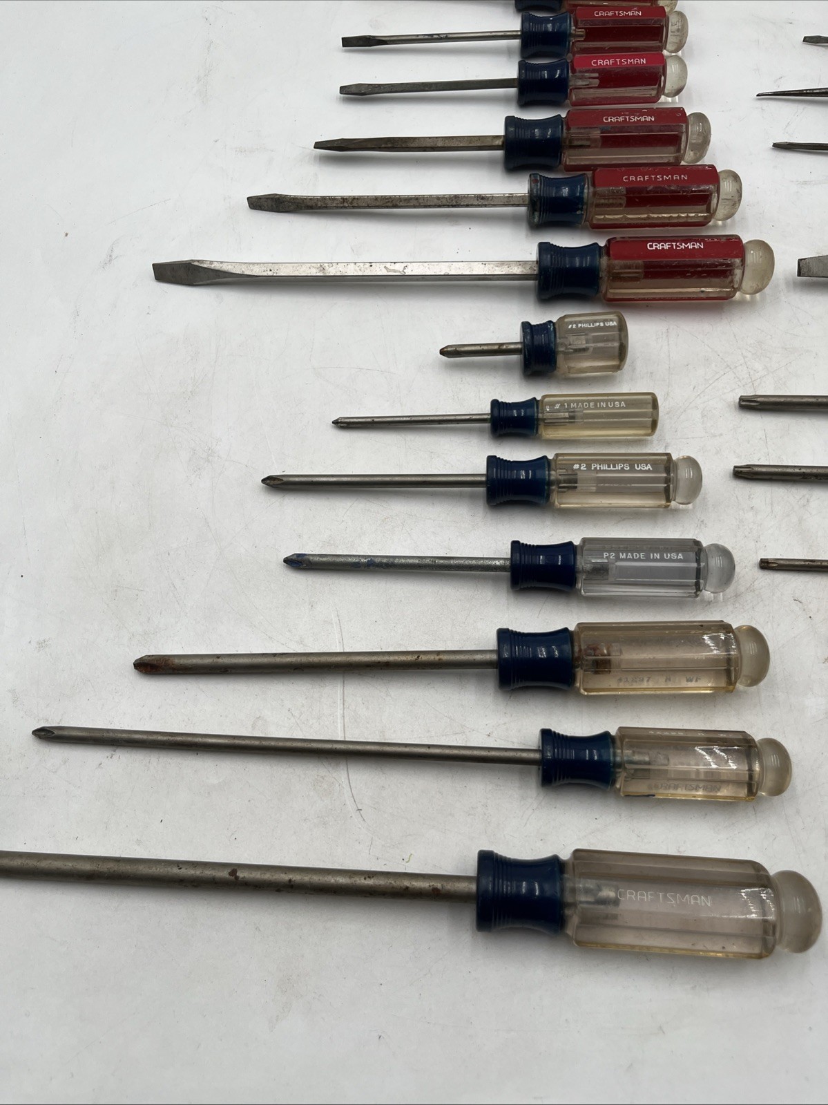Vintage Craftsman Screwdriver 25 Piece Set Phillips Flat Head & Torx Made In USA