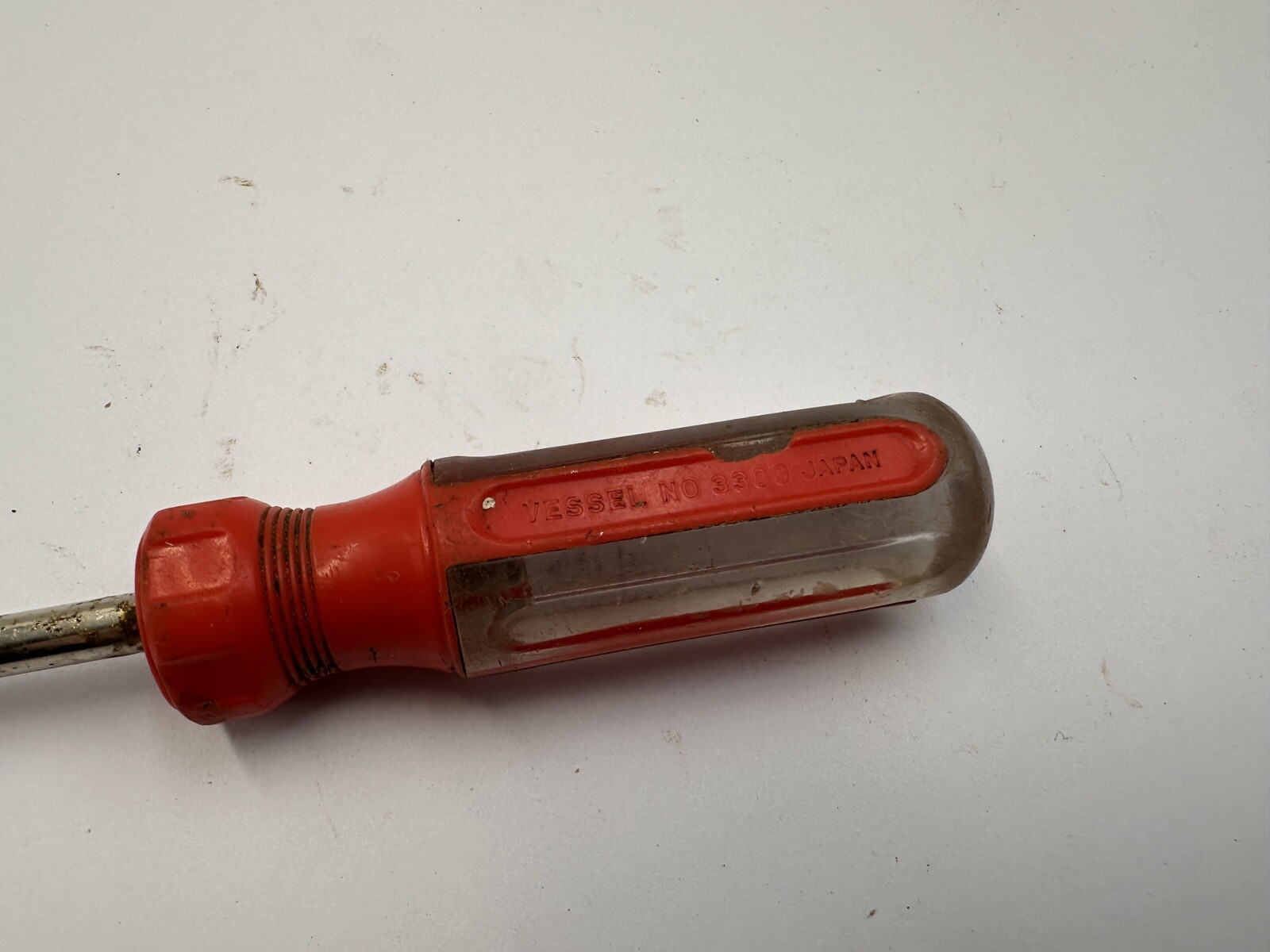 Vintage Vessel Japan No 3300 7” Phillips Screwdriver Red & Clear