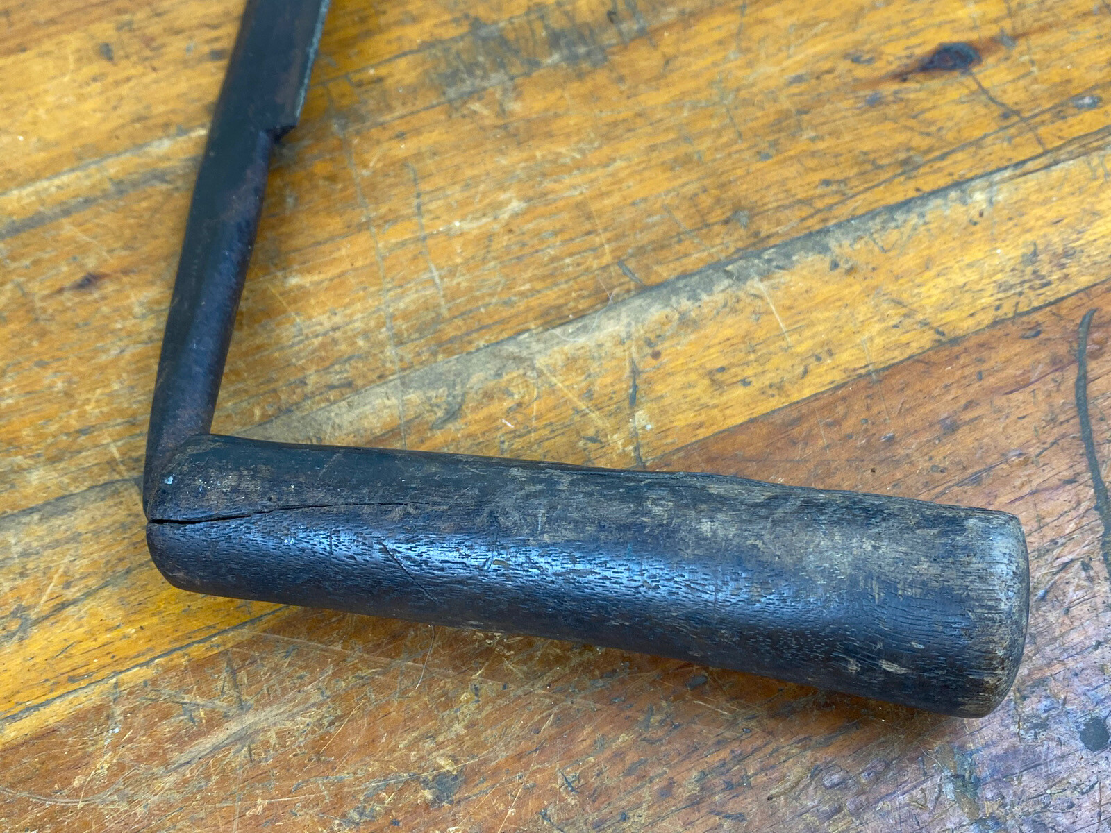 Antique Draw Knife 7″ Blade ~ 16 3/4″ Total Width ~ Old Carpenter’s Hand Tools