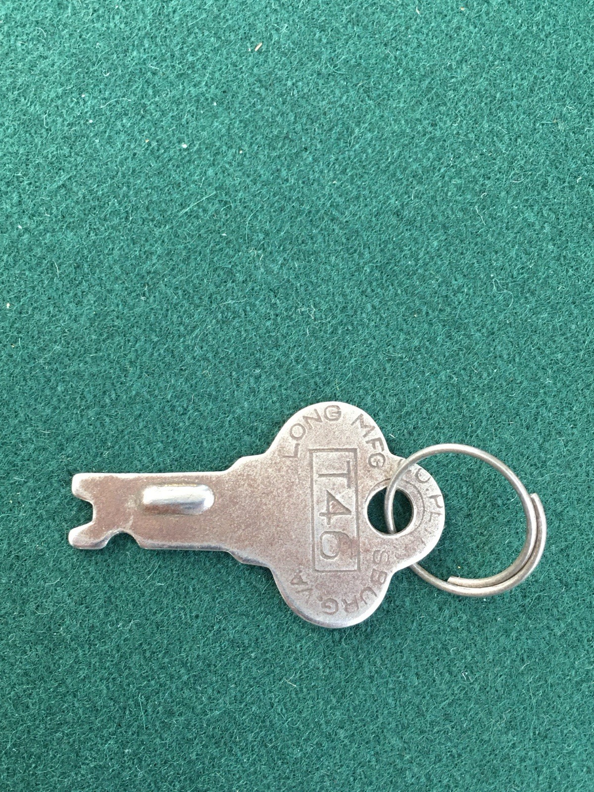 Vintage Long Lock Company Key # T46 / T-46 Petersburg Virginia USA