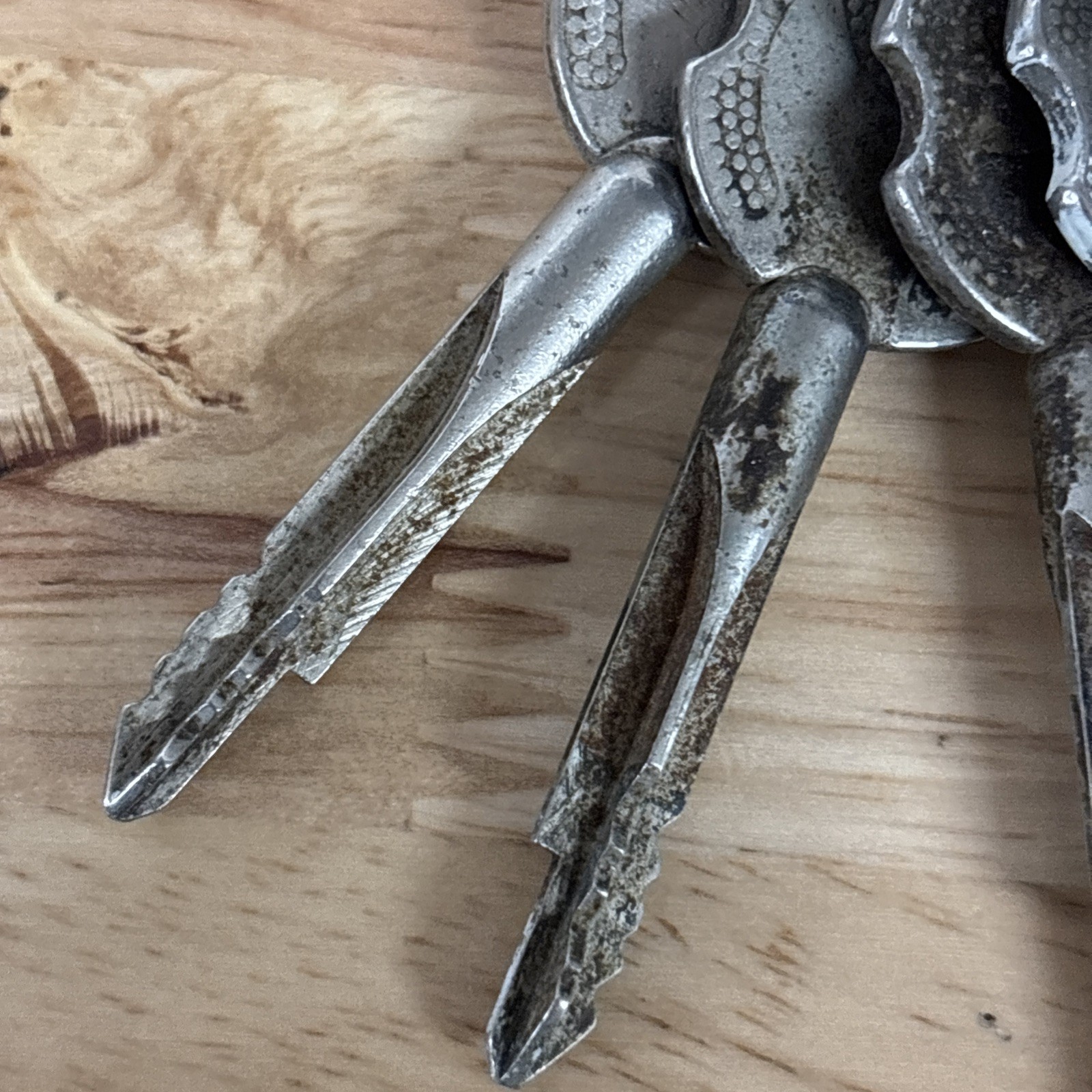Lot of 5 Vintage Soviet USSR Keys AZP Logo Cruciform Cross Key Steampunk