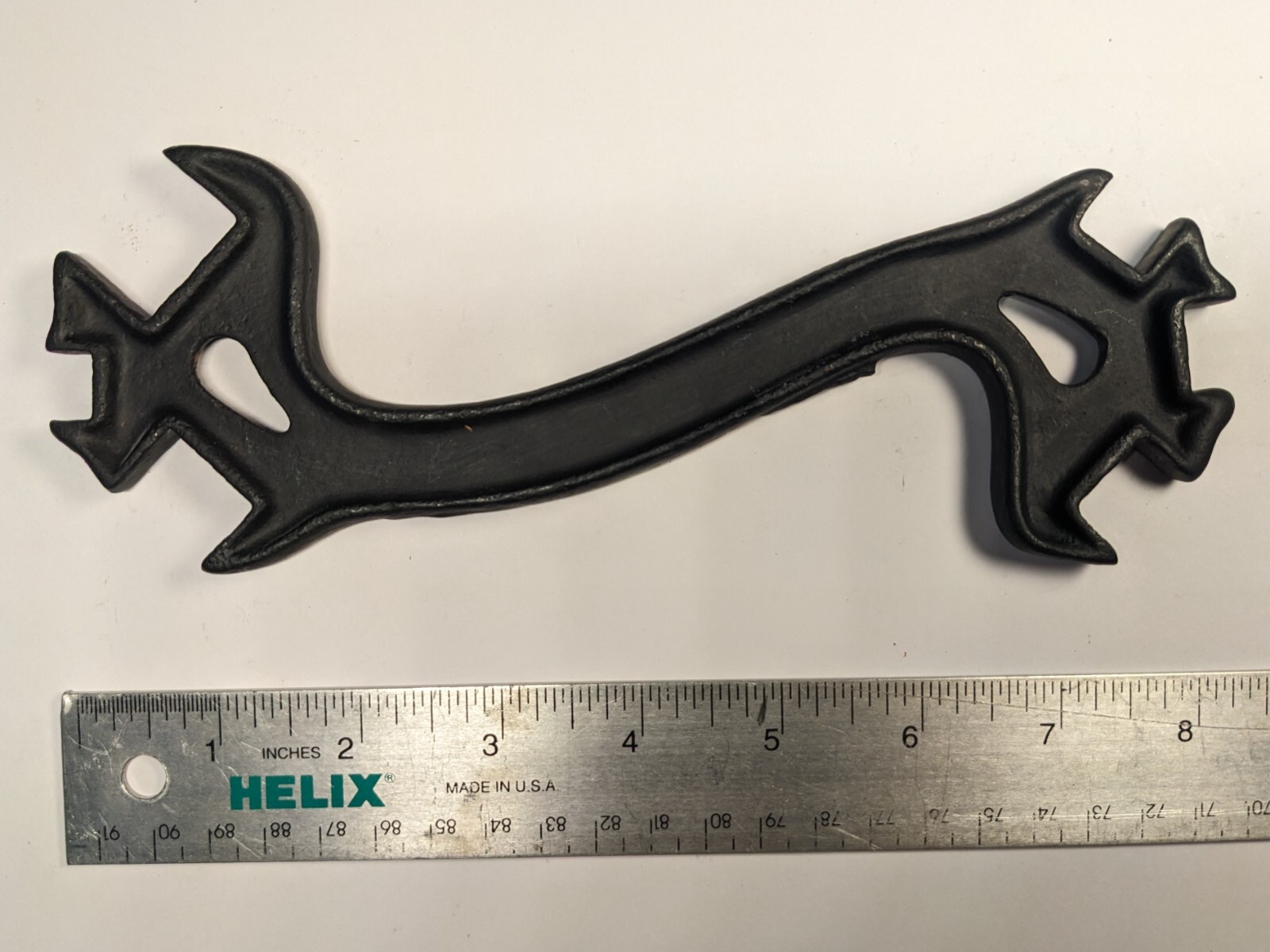 8″ Vintage Wrench Old Farm Tractor Plow Implement Equipment Tool D.203 Curved