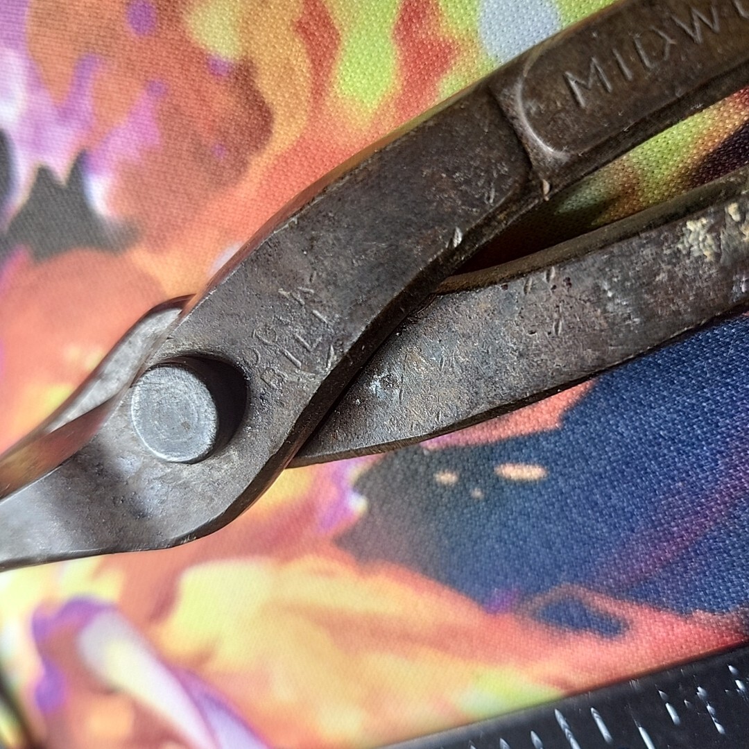 VTG 8″ Duck Bill Midwest Forged In USA Scissors – Snips – Cutters – Cuts Great!