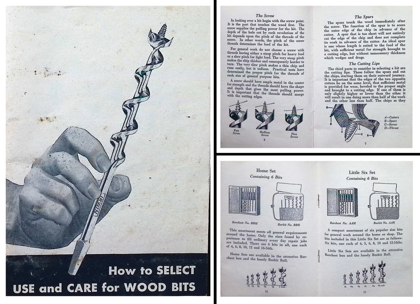 Orig. Irwin “How to Select, Use and Care for Wood Bits” Pamphlet – mjdtoolparts
