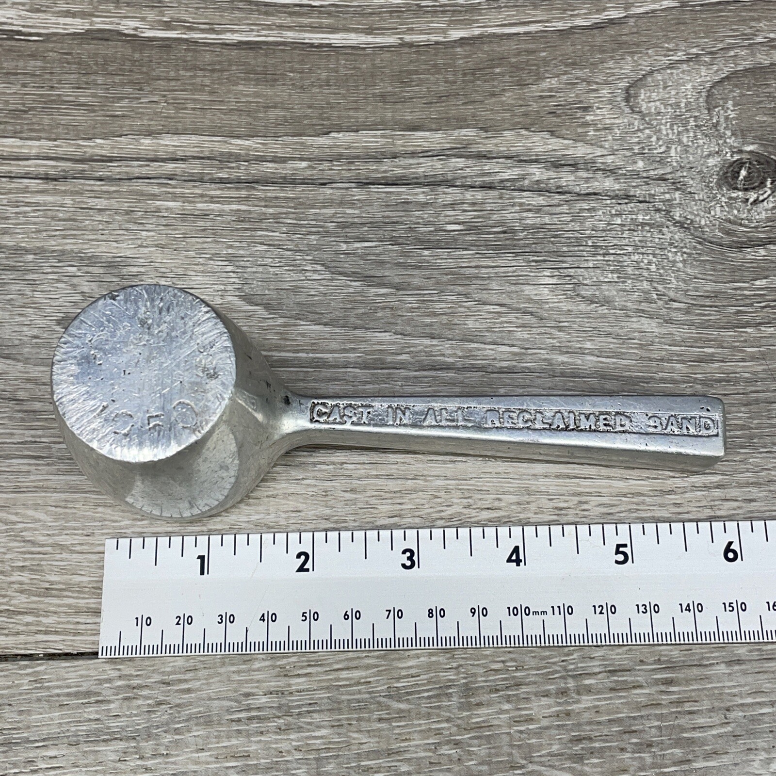 Vintage 1950 Sand Cast Aluminum Measuring Device from National Engineering Co.
