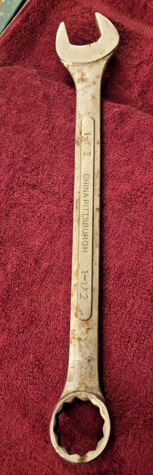 Pittsburgh Double Box Wrench 18.75” Long Chrome 1 1/2″