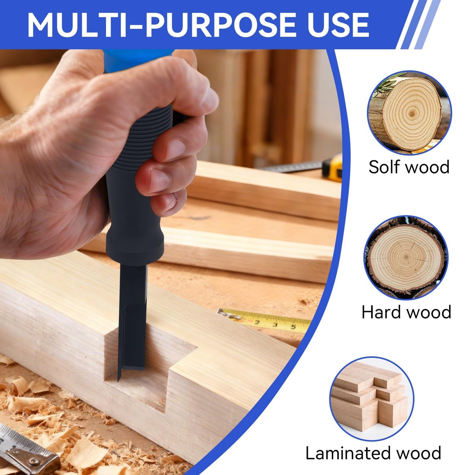 Corner Chisel Woodworking 90 Precision Square Mortise Hinge 8/12mm 2 PCS